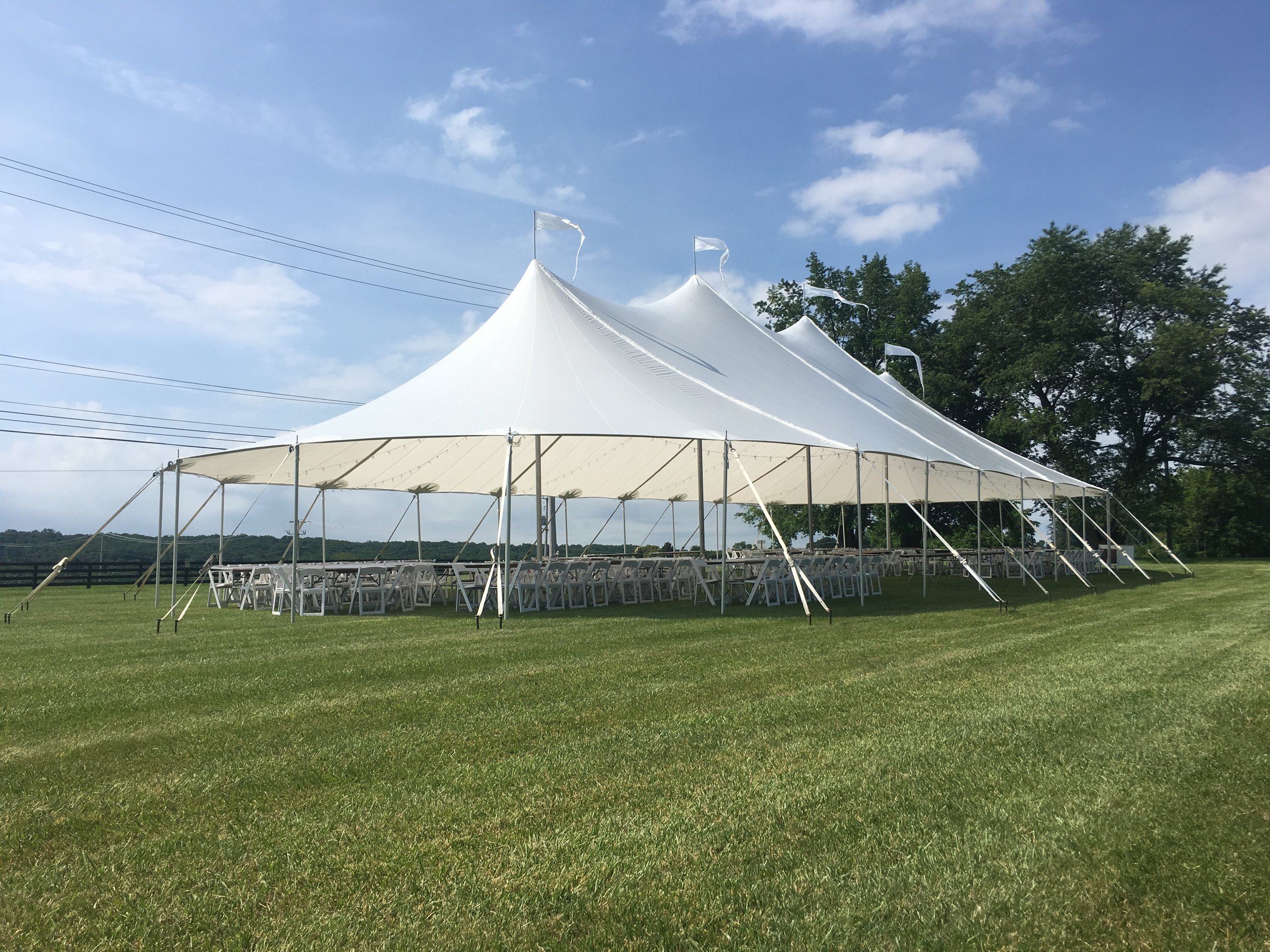 Beautiful Sailcloth tent for rent in Quakertown, PA