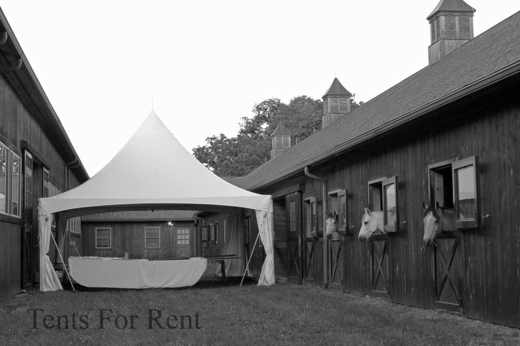 Beautiful white frame tent for rent in Hazleton, PA