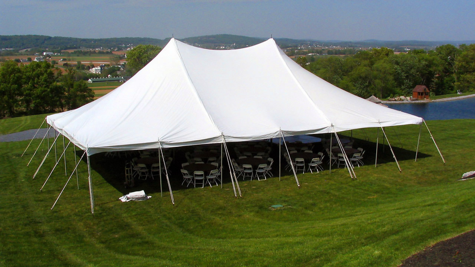 Large white tent for rent in Towson, MD