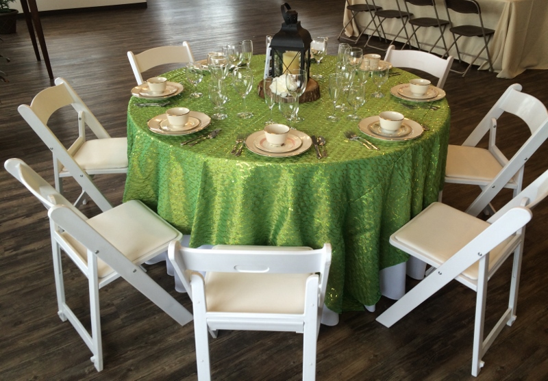 Tables, chairs and linens to rent for your tent event
