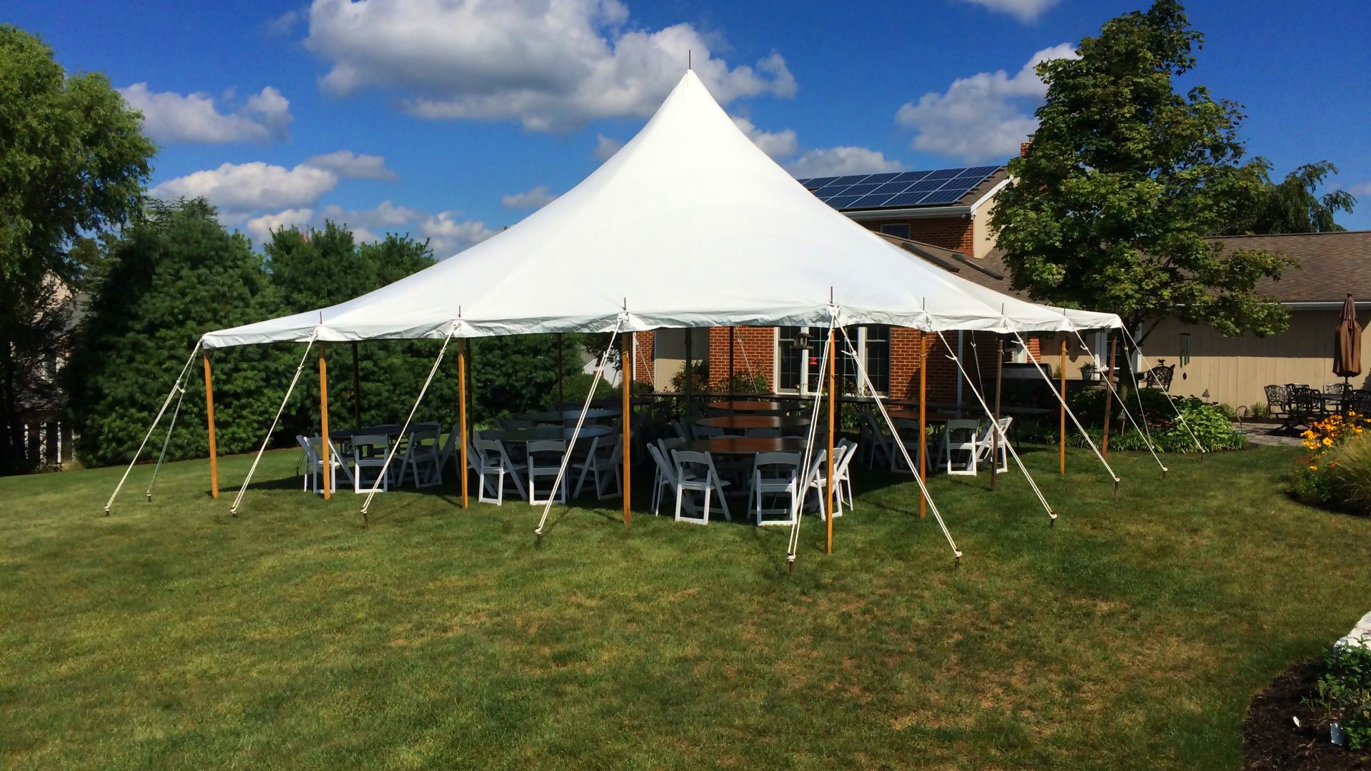 Nice, white pole tent for rent in Scranton, PA