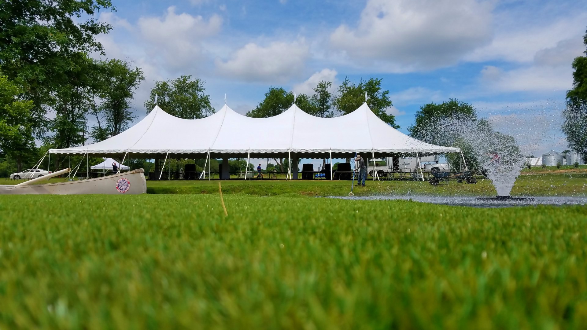 Large white tent for rent in Oxford, PA
