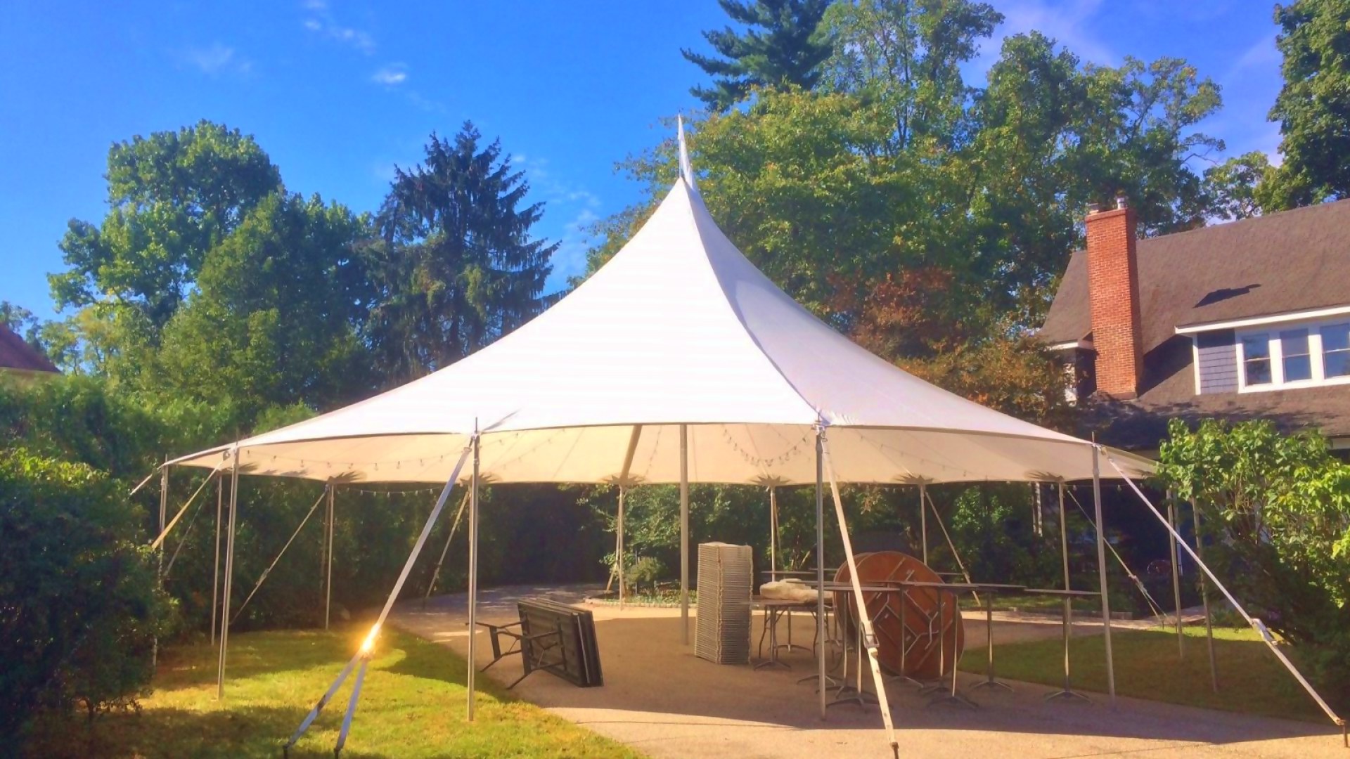 Gorgeous sailcloth tent for rent in Oxford, PA 