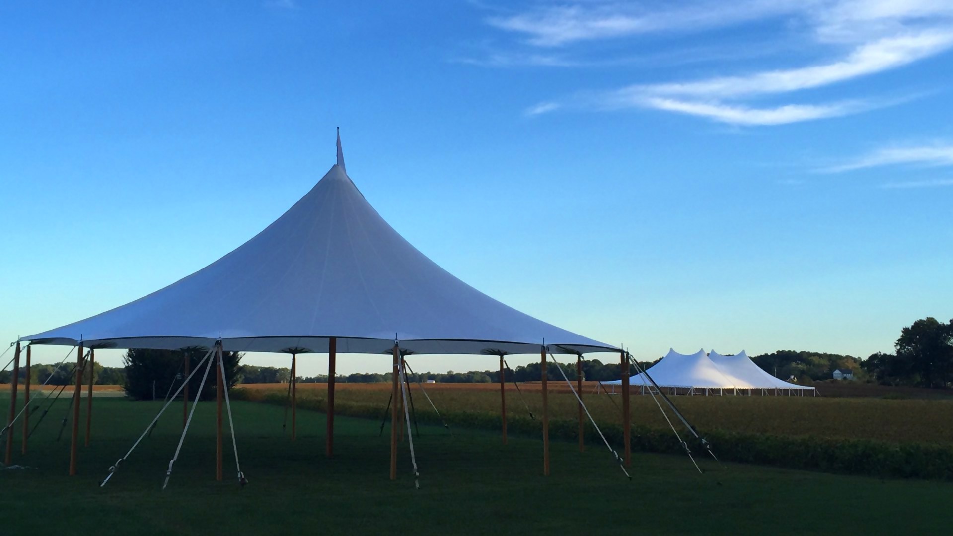 Beautiful sailcloth tent for rent in Annville, PA