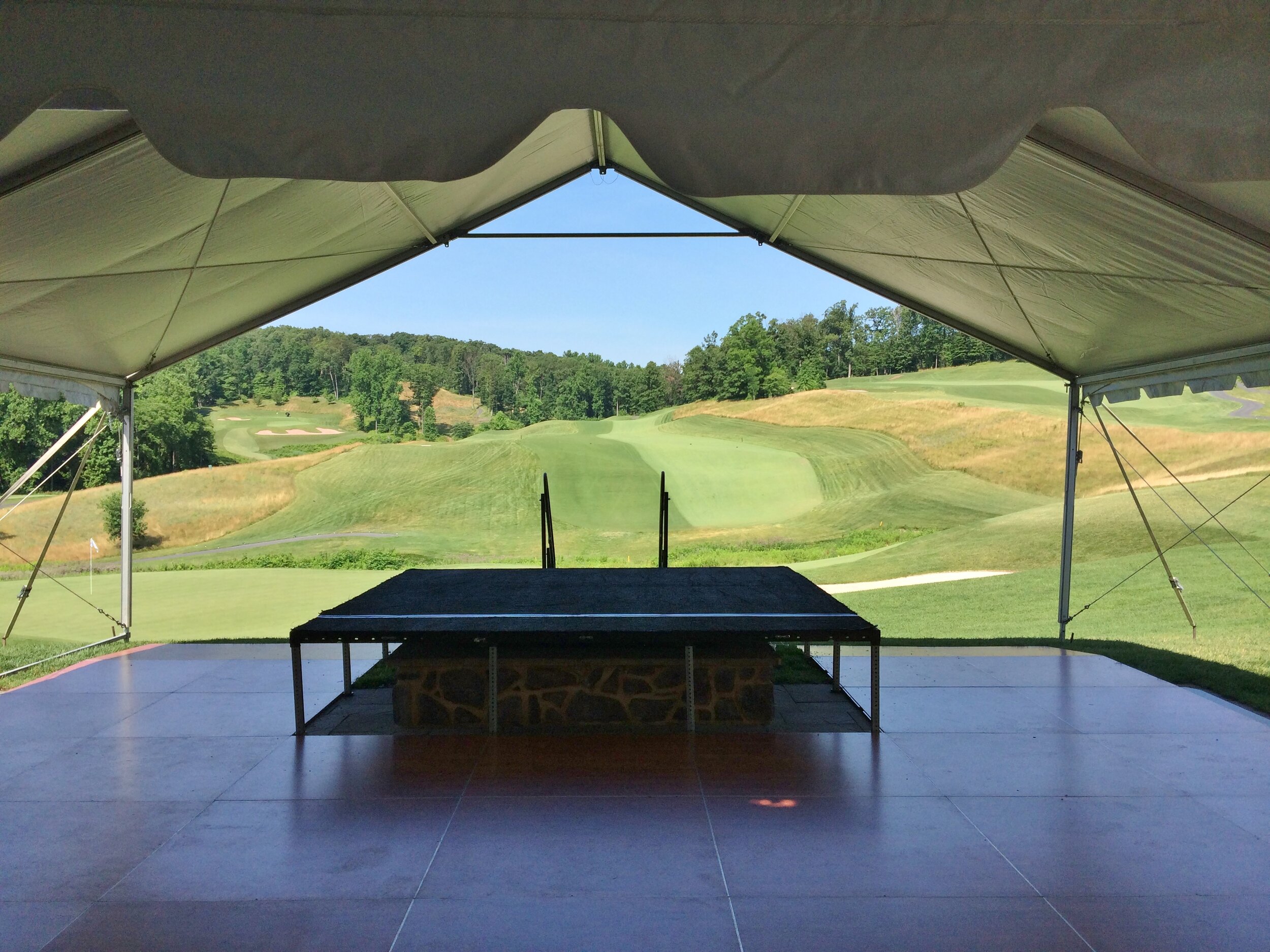 Golf course tent installation service