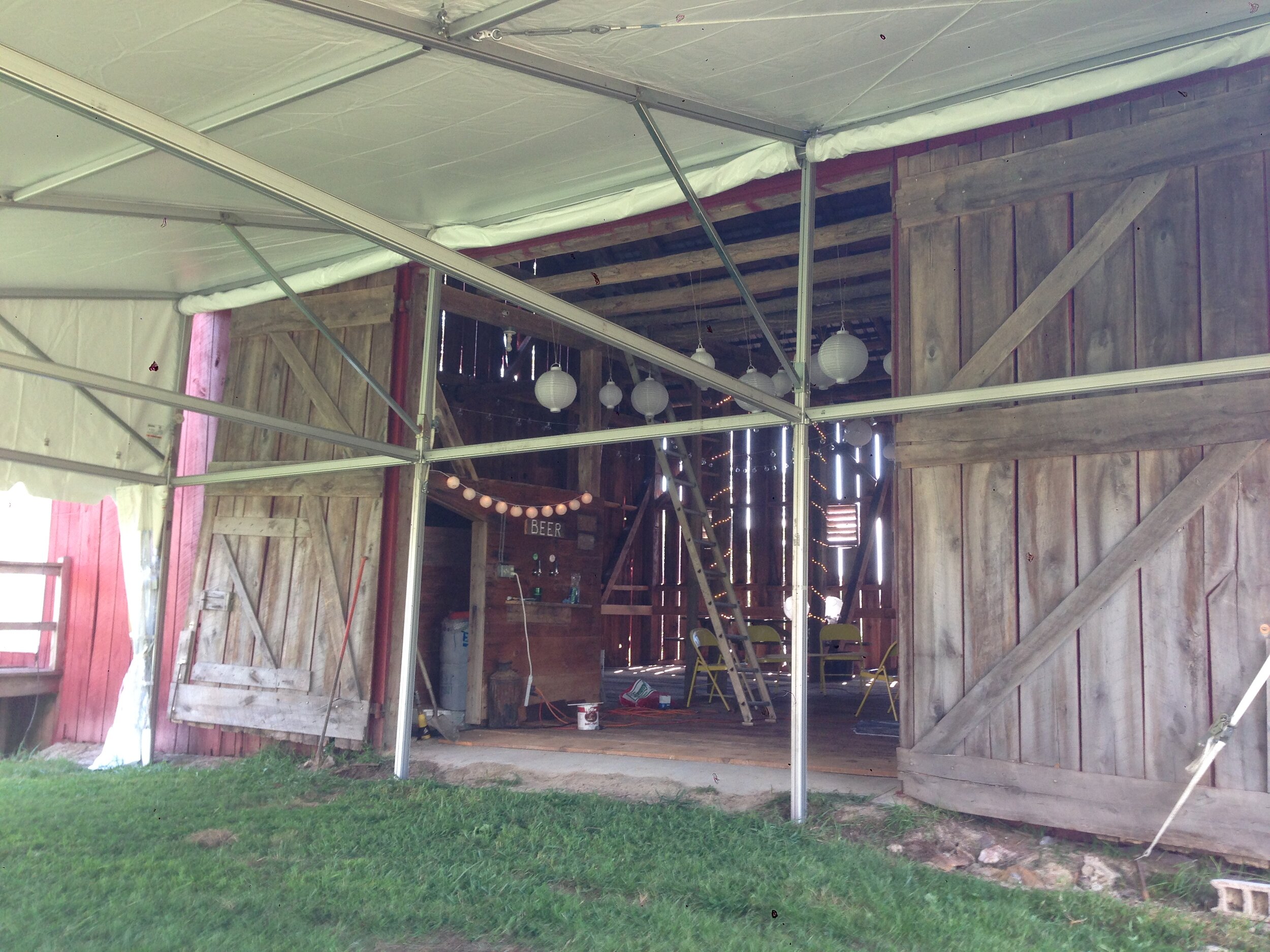 Wedding barn tent service