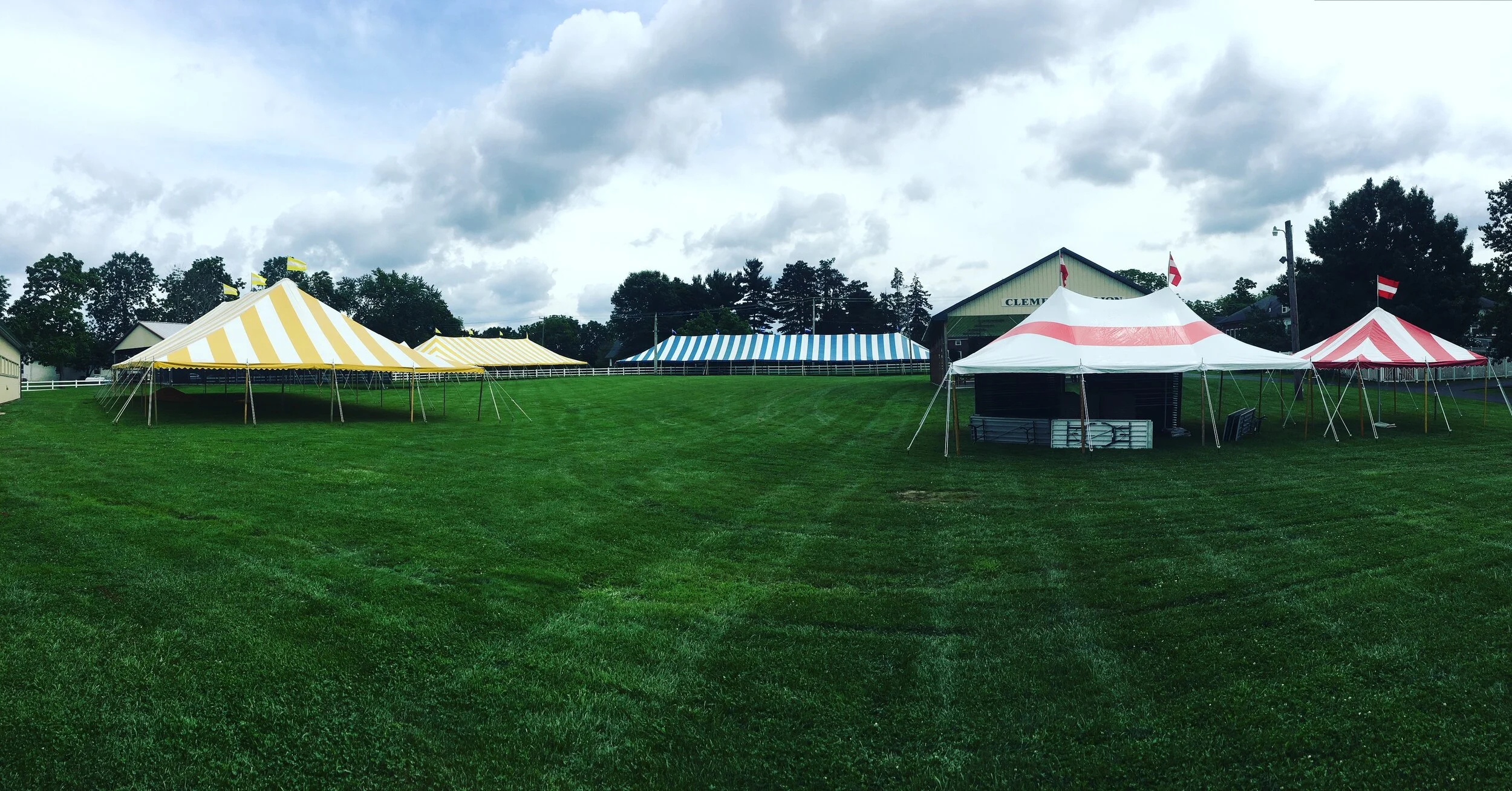 Farm show animal tents