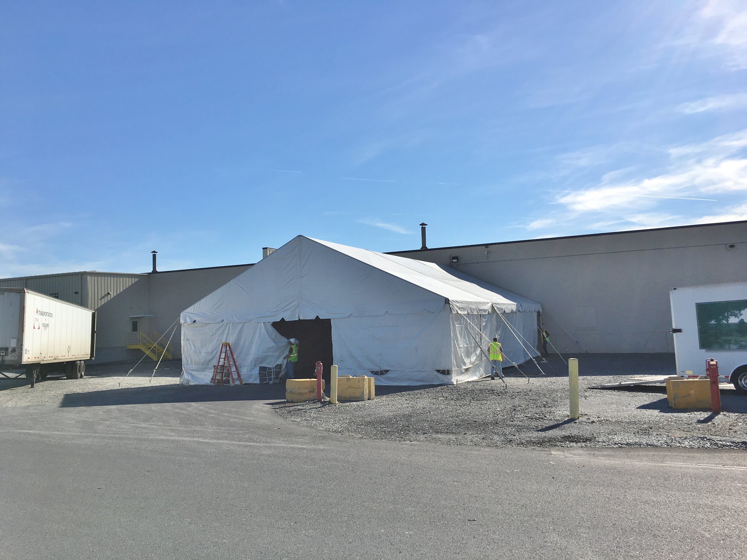 Storage hospital tent