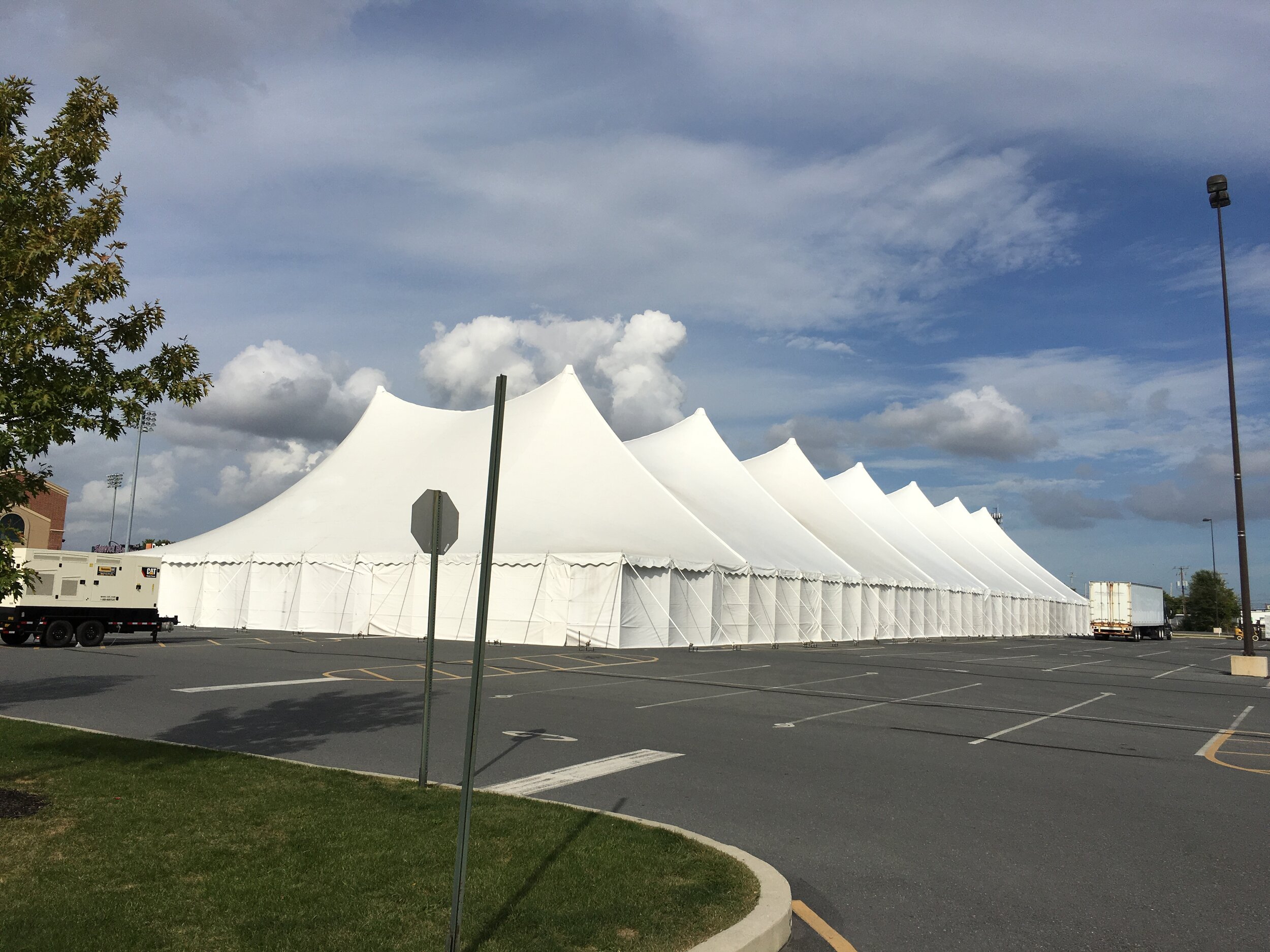 Very large hospital tent