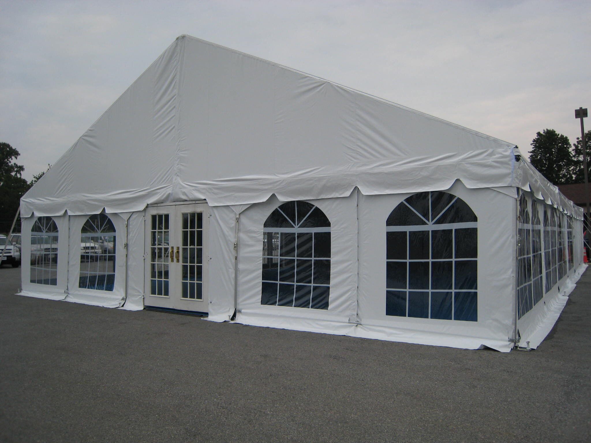 Parking lot dining tent