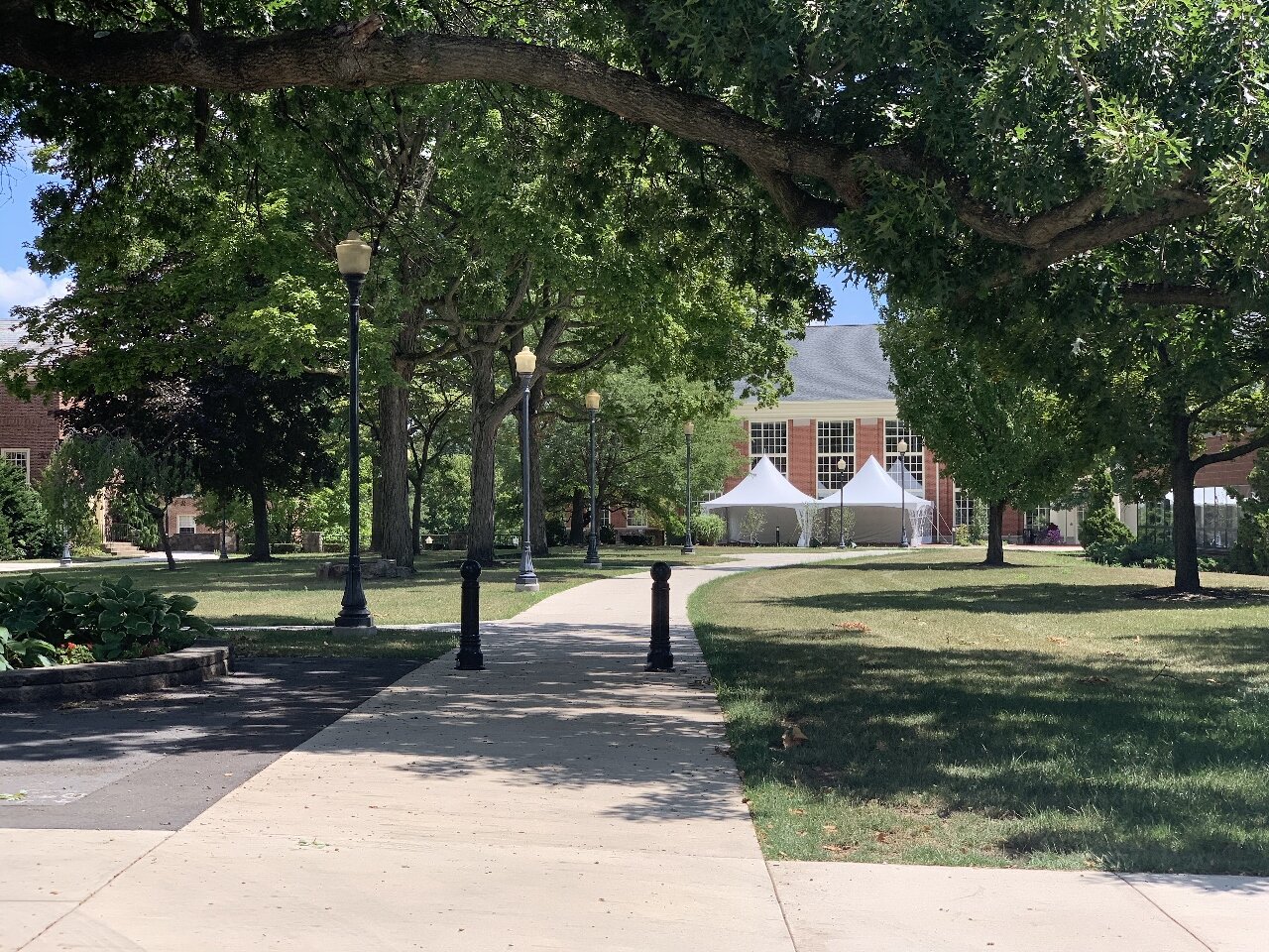 20x20 white frame tents for college