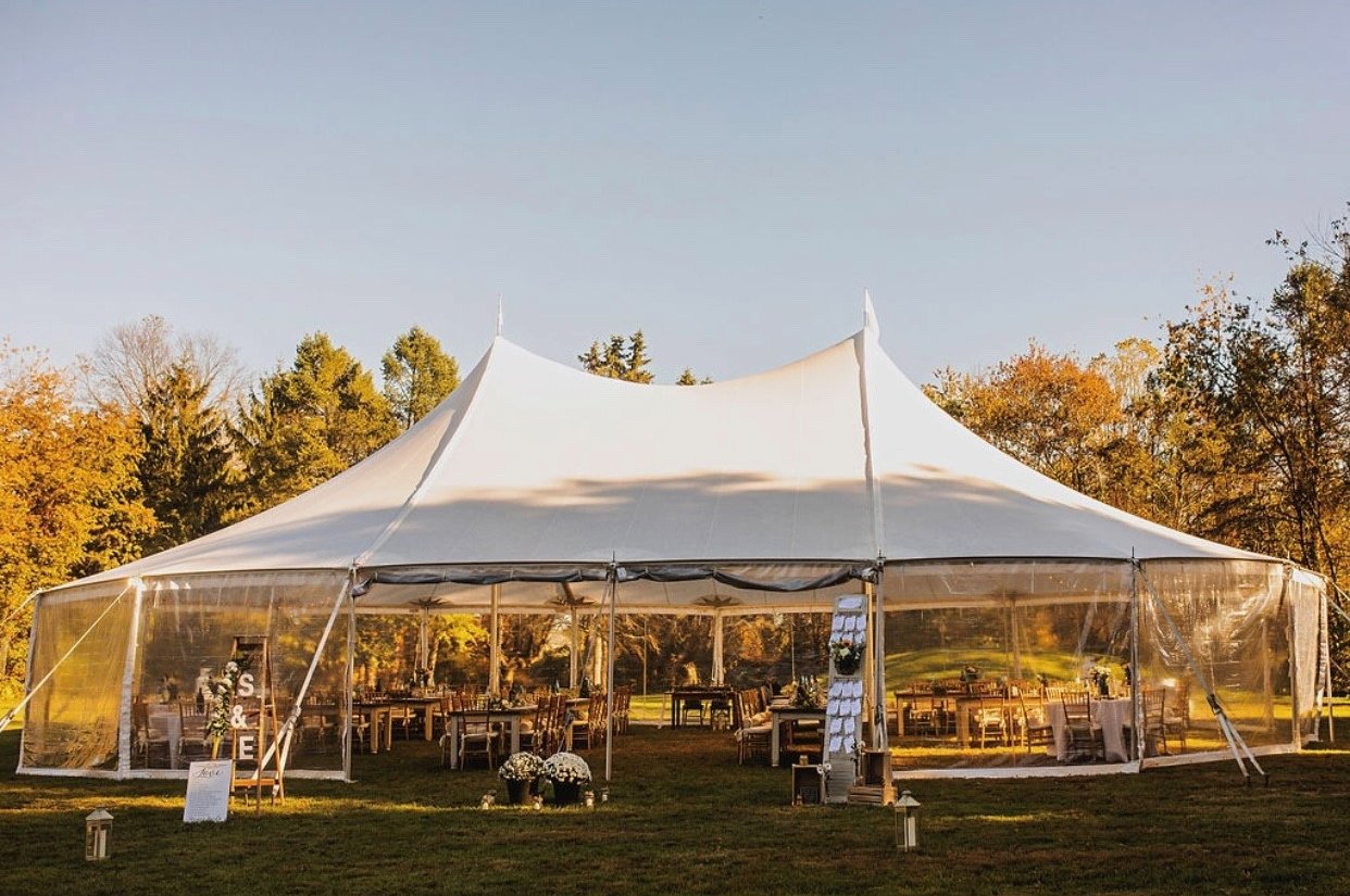 45x64 sailcloth wedding tent