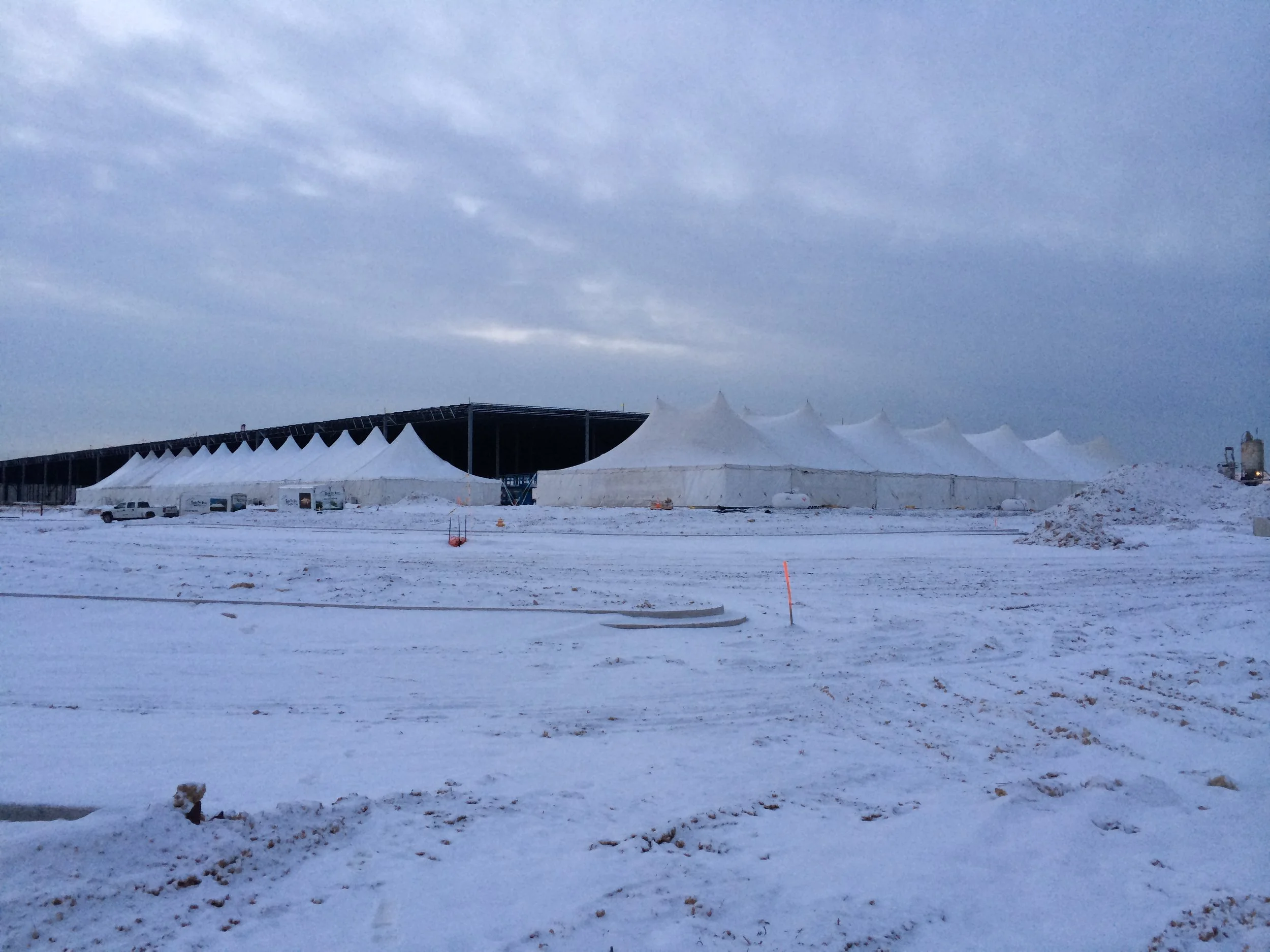 Data center construction tent rental