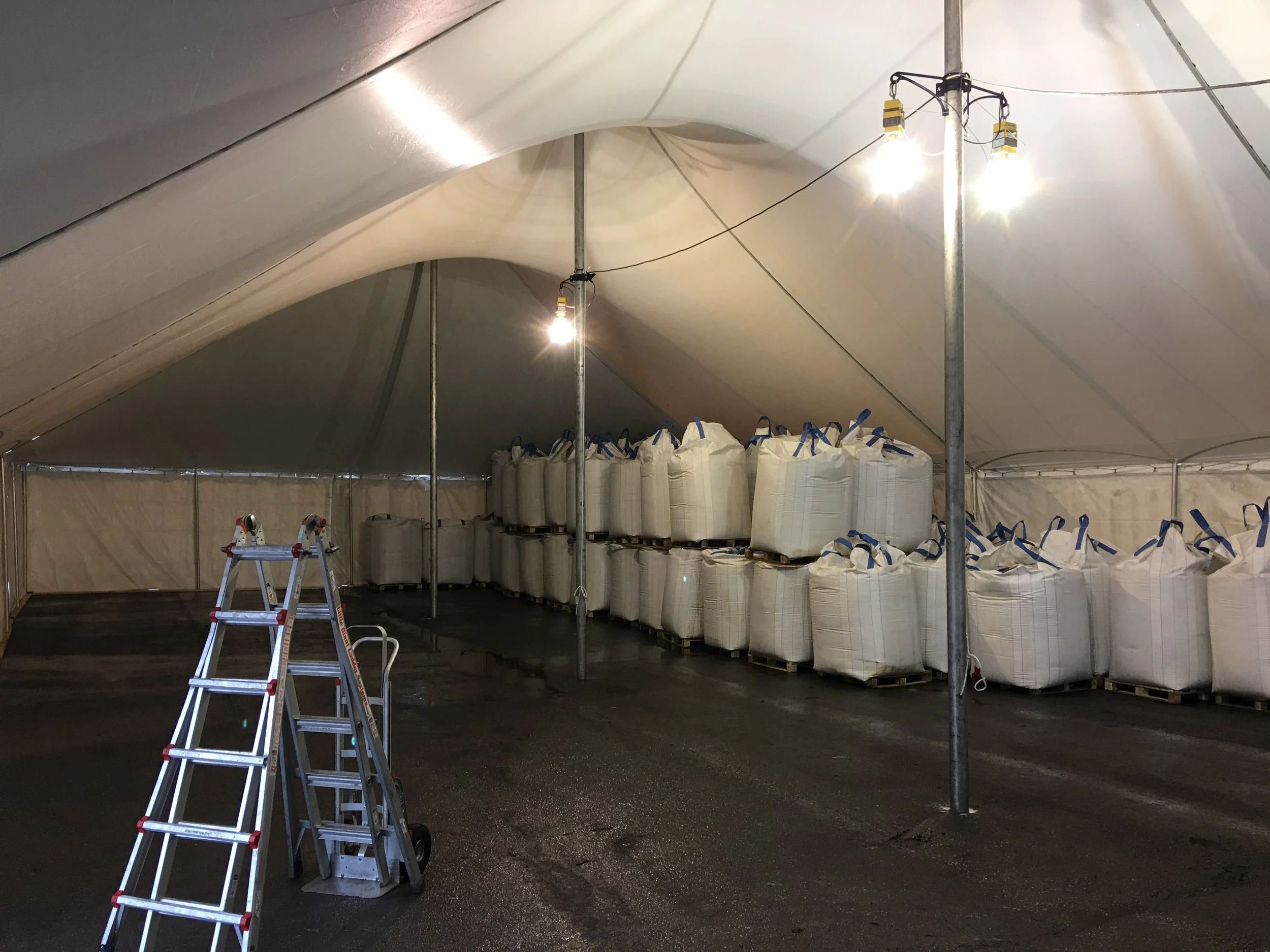 Industrial storage tent rental