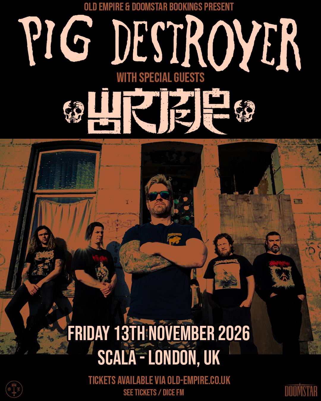 Pig Destroyer + Wormrot @ Scala, London — Old Empire