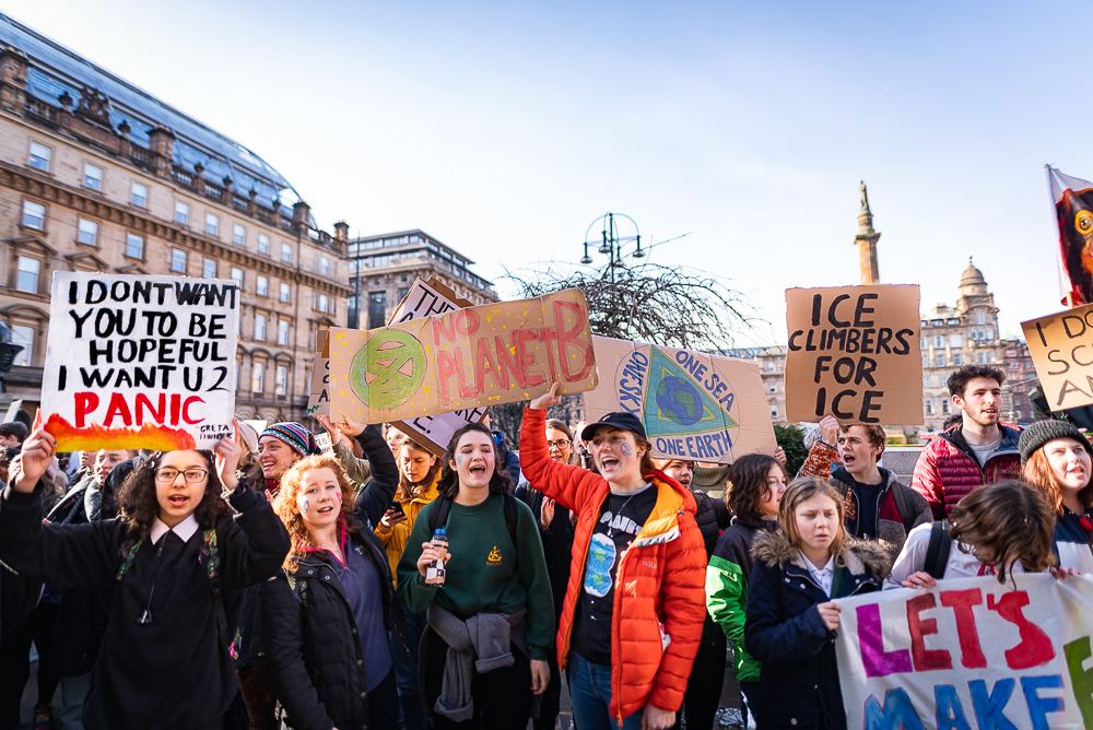 School Climate Change Strike Demonstration, Glasgow