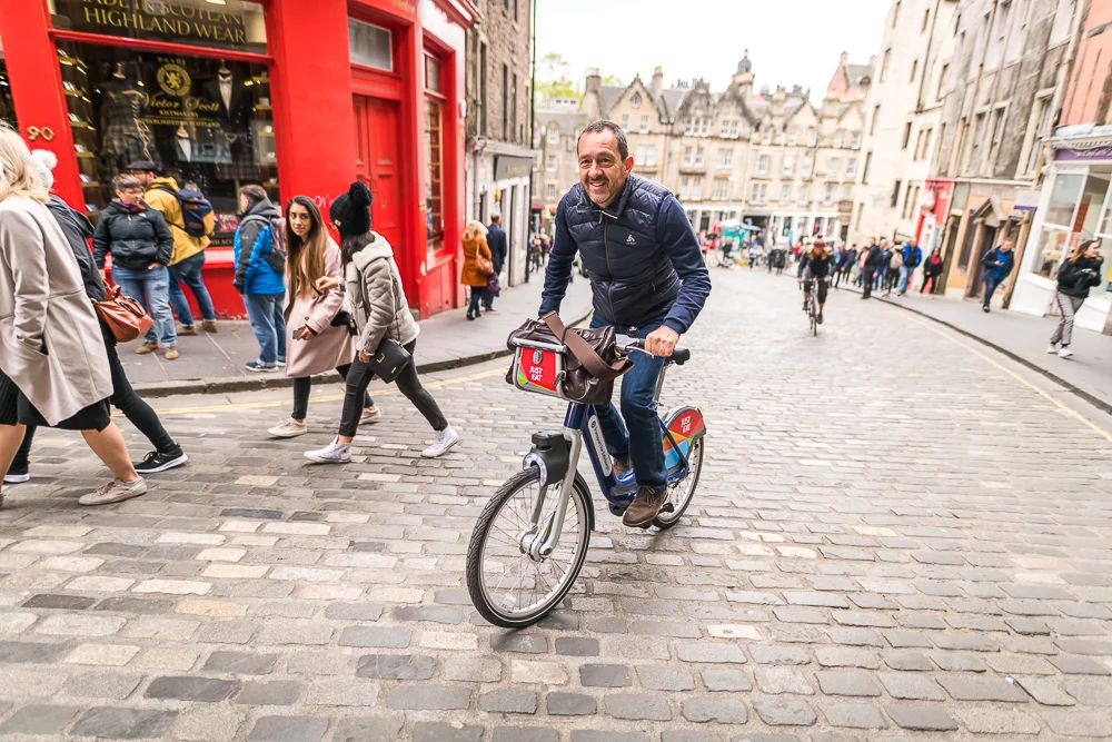 Chris Boardman at inaugural Open Streets Edinburgh