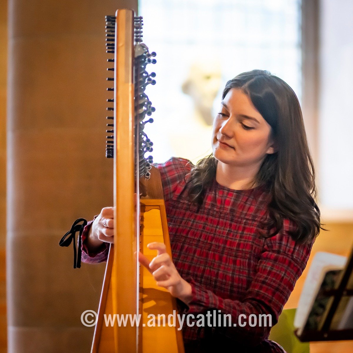 Beautiful clarsach set tonight from @sianniemoodie c/o @livemusicnowscotland at @nationalgalleriesscot inspired by the current 'The World of King James VI &amp; I' exhibition. 
&bull;
&bull;
#edinburgh #scotland #music #musicphotography #musicphotogr