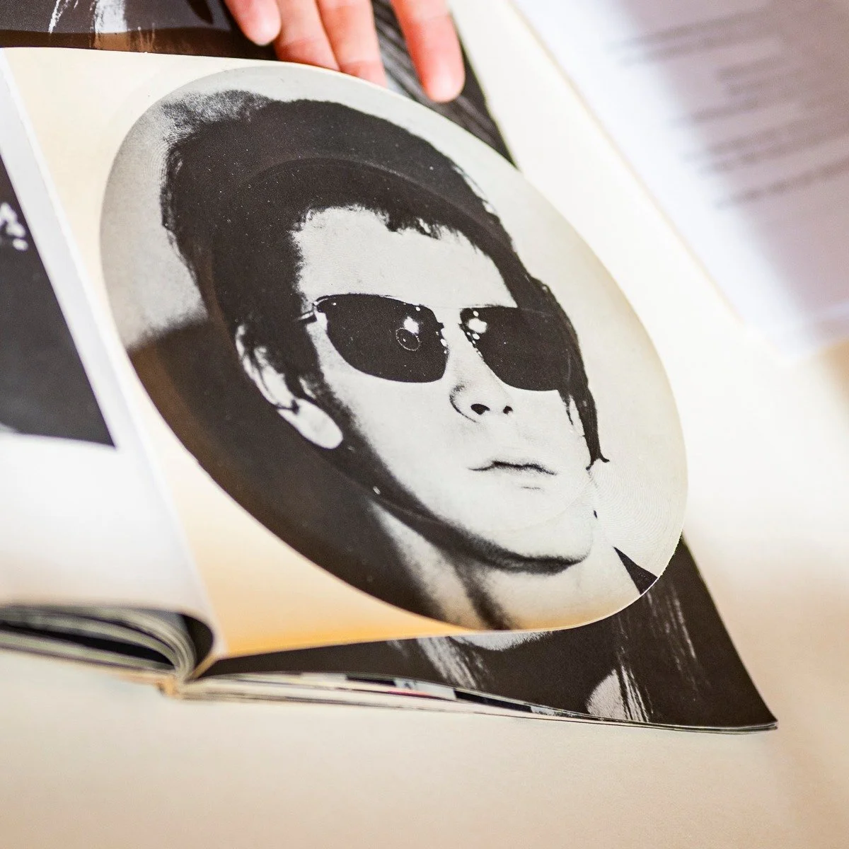 Another fab Book(ish) event today at @nationalgalleriesscot with Senior Archivist Kirstie Meehan introducing some very Unbooky Books including Andy Warhol's 'Index Book' (with Velvets flexidisc), @chloespicerart 'Self Service Library Rave' (with disc