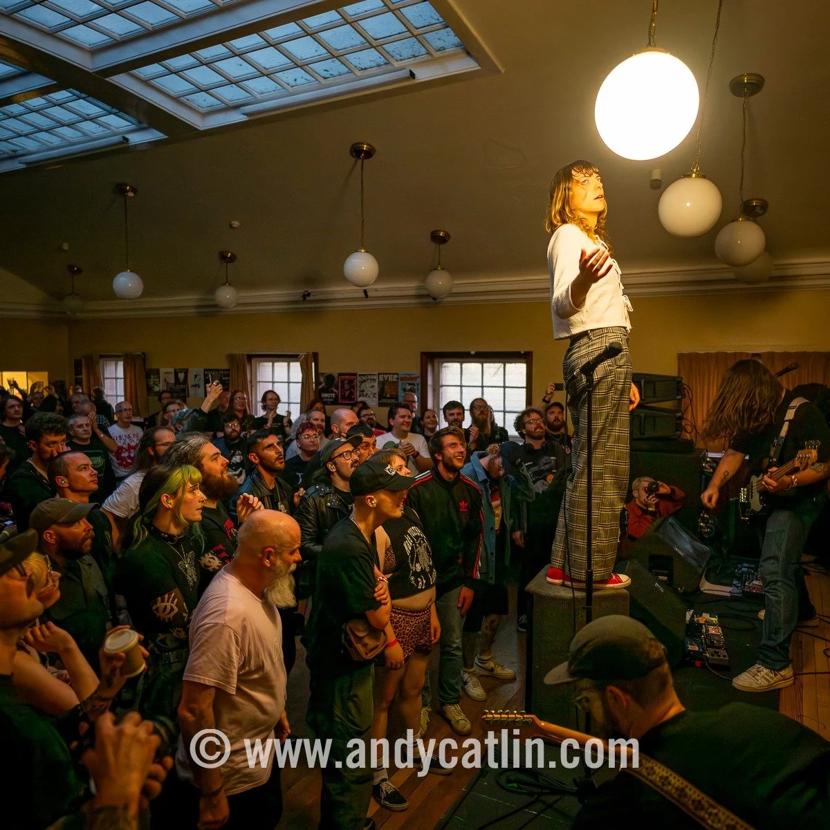 How Saturday Ends: couldn't resist another blast of @ditzband at Glasgow's @corethefestival - short, surreal, savage ❤️ Photo album &gt; https://andycatlin.myportfolio.com/ditz-13-september-2025