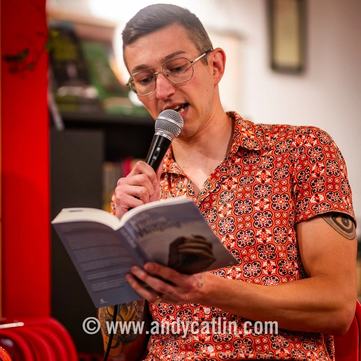 Proud as punch to see pal @joshholton.writer with @rarrmageddongrist at @typewronger for the Edinburgh launch of his critically acclaimed debut novel 'Fledgling' published by @conduitbooks 👏👏👏