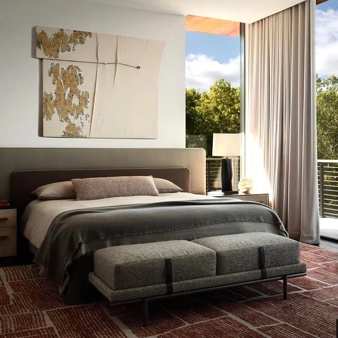 Featured in Vogue Australia; My painting ,Omega Toon, was featured in the main bedroom of an architectural home in Water Mill,NY