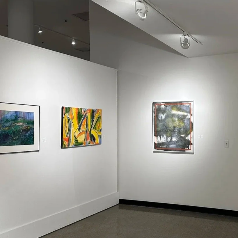 My painting "Tidal Toon" (far right)is on view at the Ann Metzger National Biennial Memorial Exhibition 2025, at the St. Louis Artists' Guild.
