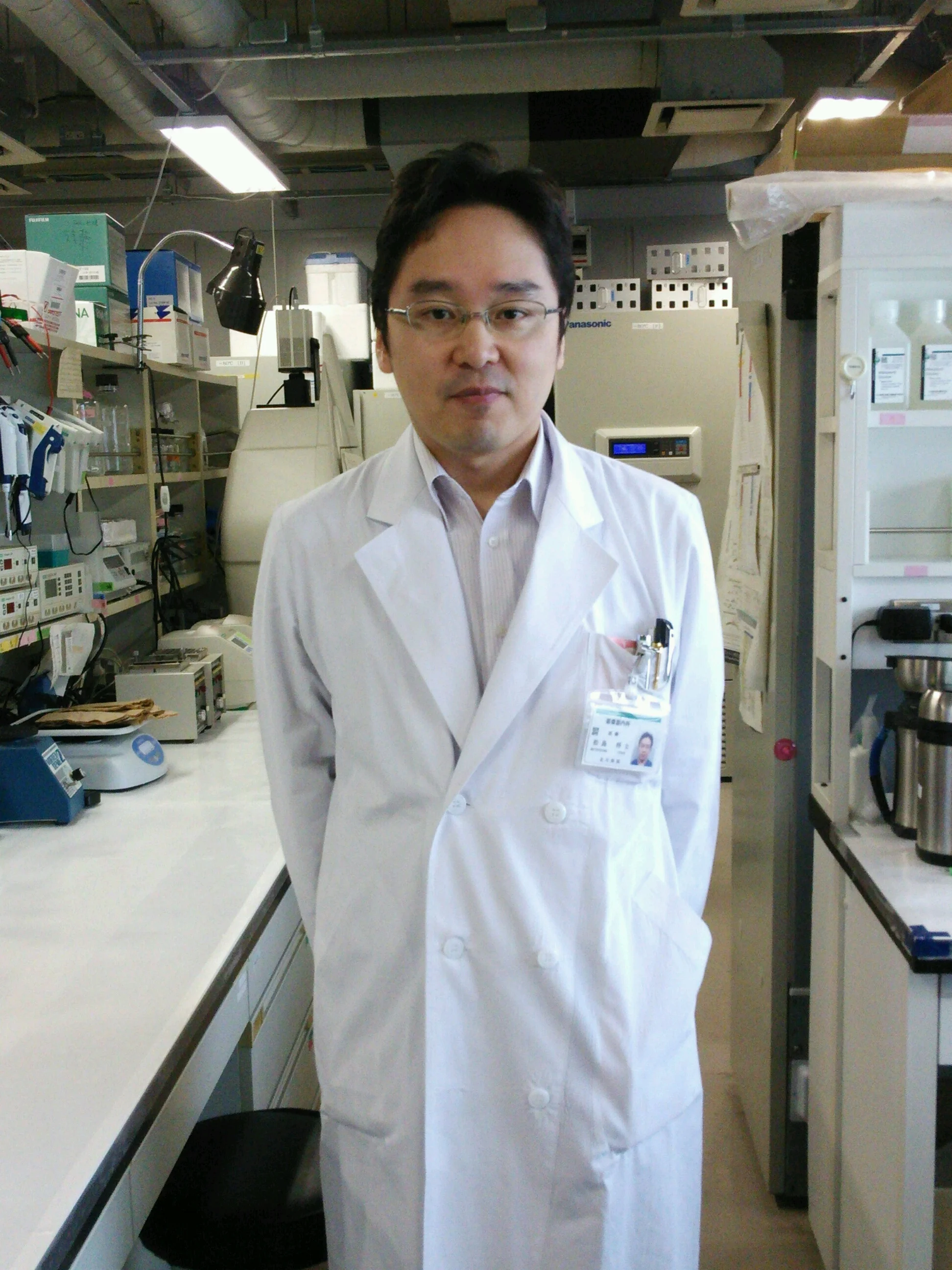 Shouji Matsushima, MD, PhD Email Shouji
Normal
0
false
false
false
EN-US
X-NONE
X-NONE
/* Style Definitions */
table.MsoNormalTable
{mso-style-name:"Table Normal";
mso-tstyle-rowband-size:0;
mso-tstyle-colband-size:0;
mso-style-noshow:yes;
mso-style-priority:99;
mso-style-parent:"";
mso-padding-alt:0in 5.4pt 0in 5.4pt;
mso-para-margin:0in;
mso-para-margin-bottom:.0001pt;
mso-pagination:widow-orphan;
font-size:11.0pt;
font-family:"Calibri",sans-serif;
mso-ascii-font-family:Calibri;
mso-ascii-theme-font:minor-latin;
mso-hansi-font-family:Calibri;
mso-hansi-theme-font:minor-latin;}
2014-present: Assistant professor, Hokkaido University Graduate School of Medicine 2010-2013 Postdoctoral Fellow, UMDNJ 2009-2010 Clinical Fellow, Hokkaido University Hospital, Japan 2007-2009 Clinical Fellow, Hakodate General Central Hospital, Japan 2003-2007 Ph,D., Kyushu University Graduate School of Medical Science 2001-2003 Medical Resident, Kyushu University Research Interests: Oxidative stress, NAD(P)H oxidase, Thioredoxin