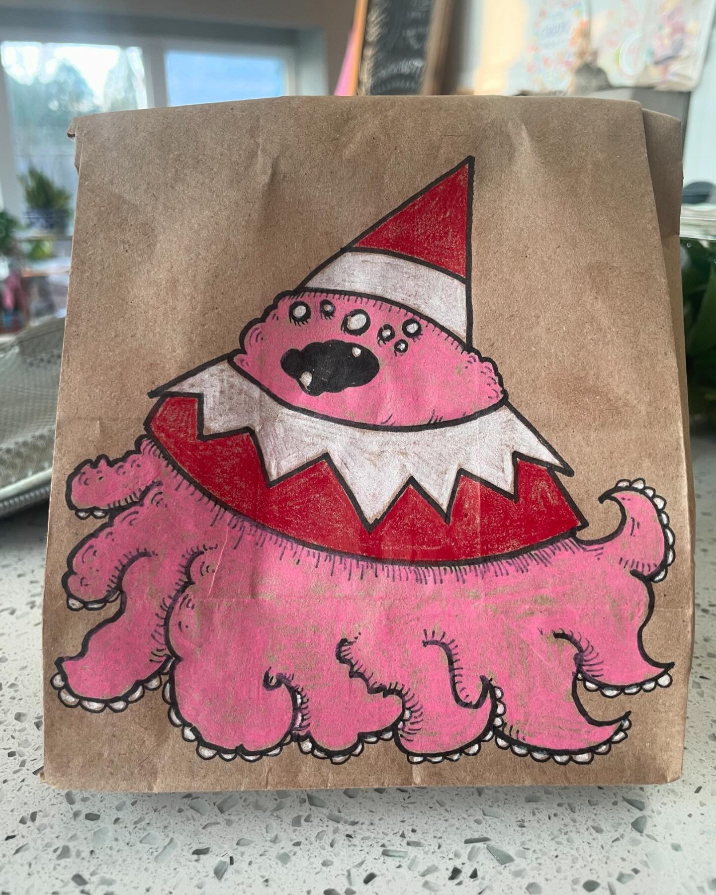 Today&rsquo;s #lunchbagdoodle is the Elf on the Shelf&trade;️.