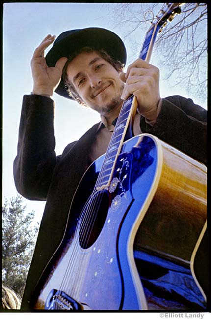  Bob Dylan, at his Byrdcliffe home, Nashville Skyline album cover, Woodstock, NY, 1969. Photo By ©Elliott Landy, LandyVision Inc.   Sold  