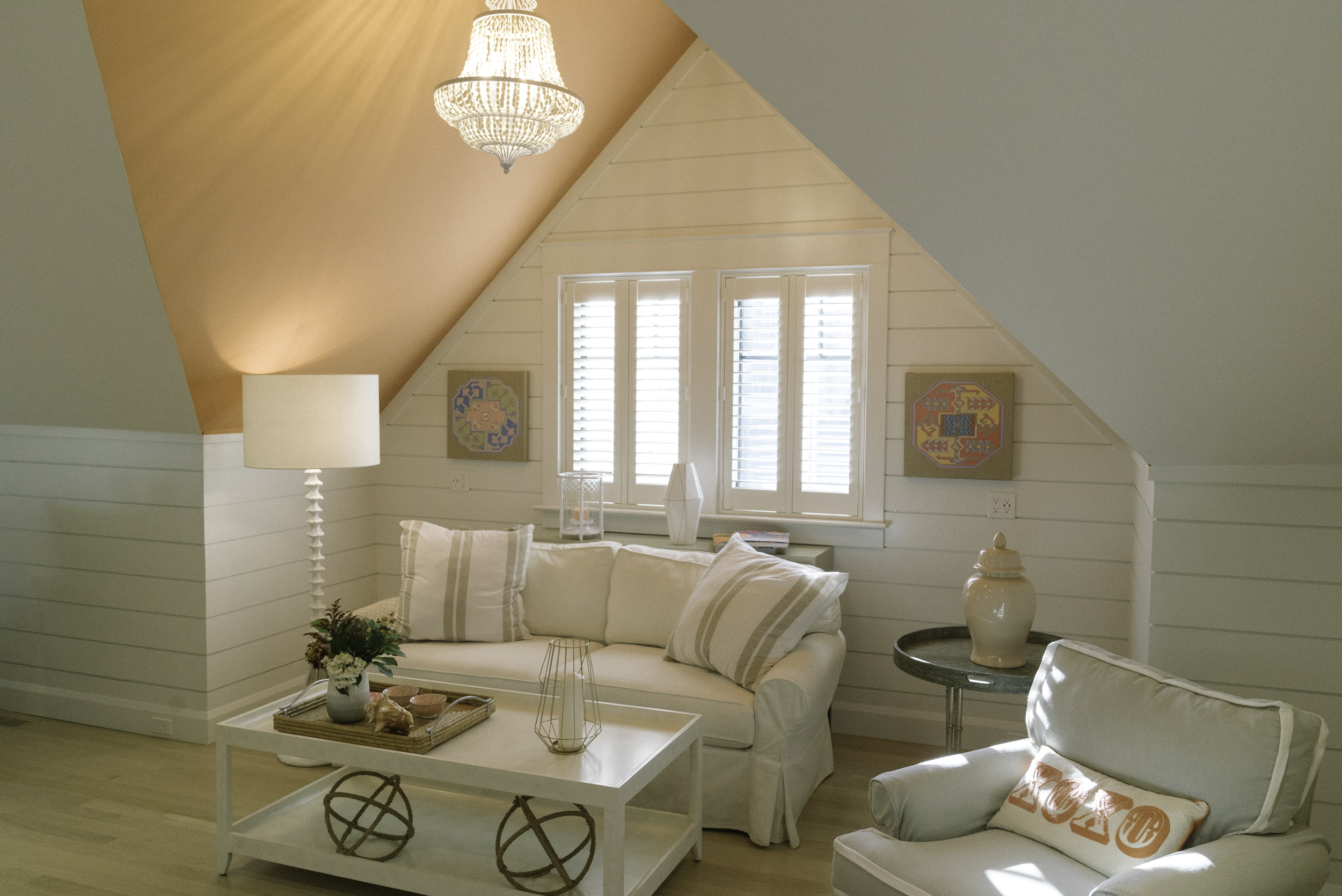 VIP guest quarters featuring two paintings by James Steele