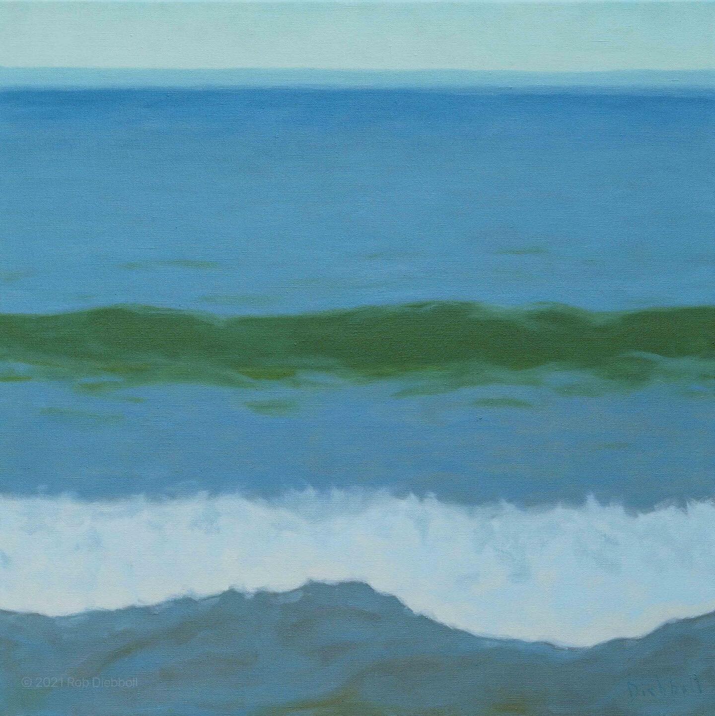 &ldquo;Ocean Meditation&rdquo; by Rob Diebboll 24&rdquo; x 24&rdquo; oil/linen. Perfectly named and beautifully painted&hellip; DM inquiries #placeswelove #robdiebboll #placeswelove #jillmadden #seascapes #paintings #beaches #summerhouse #beachhouse 