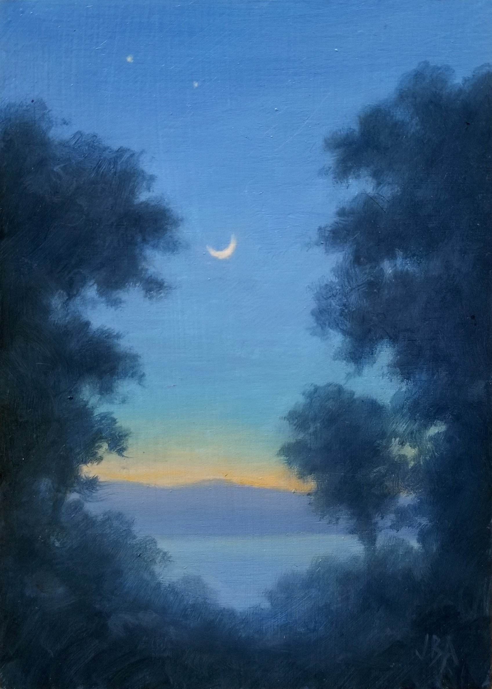 Crescent over the Water