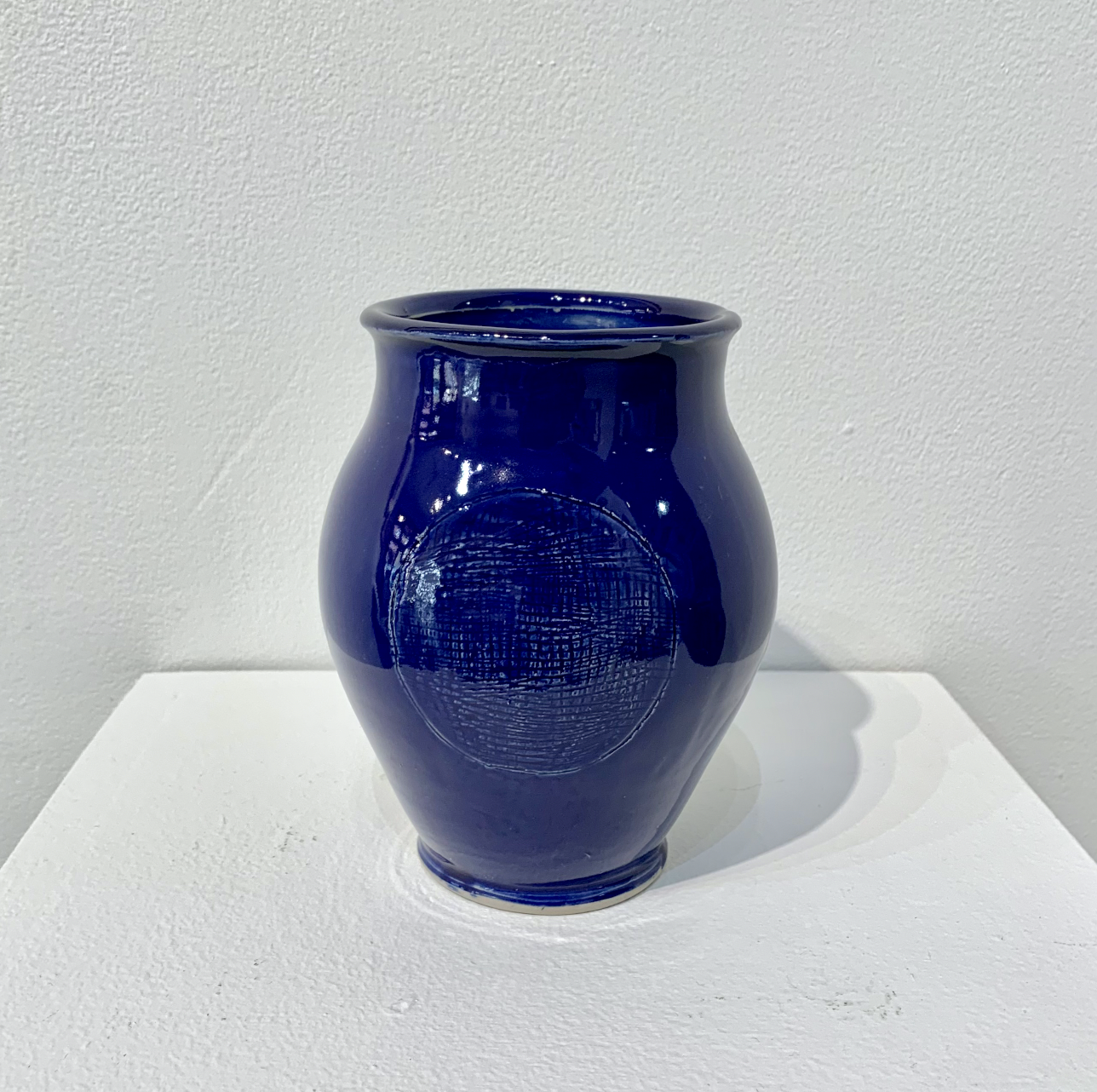Cobalt Carved Vase