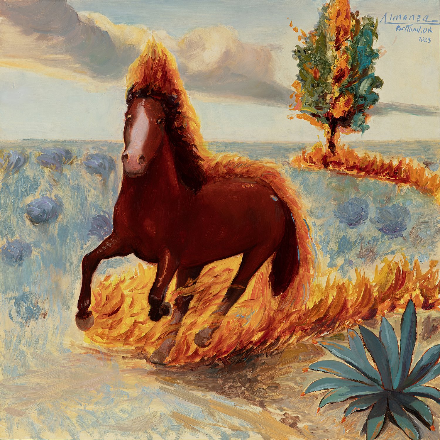 Fire Horse in the Blue Path