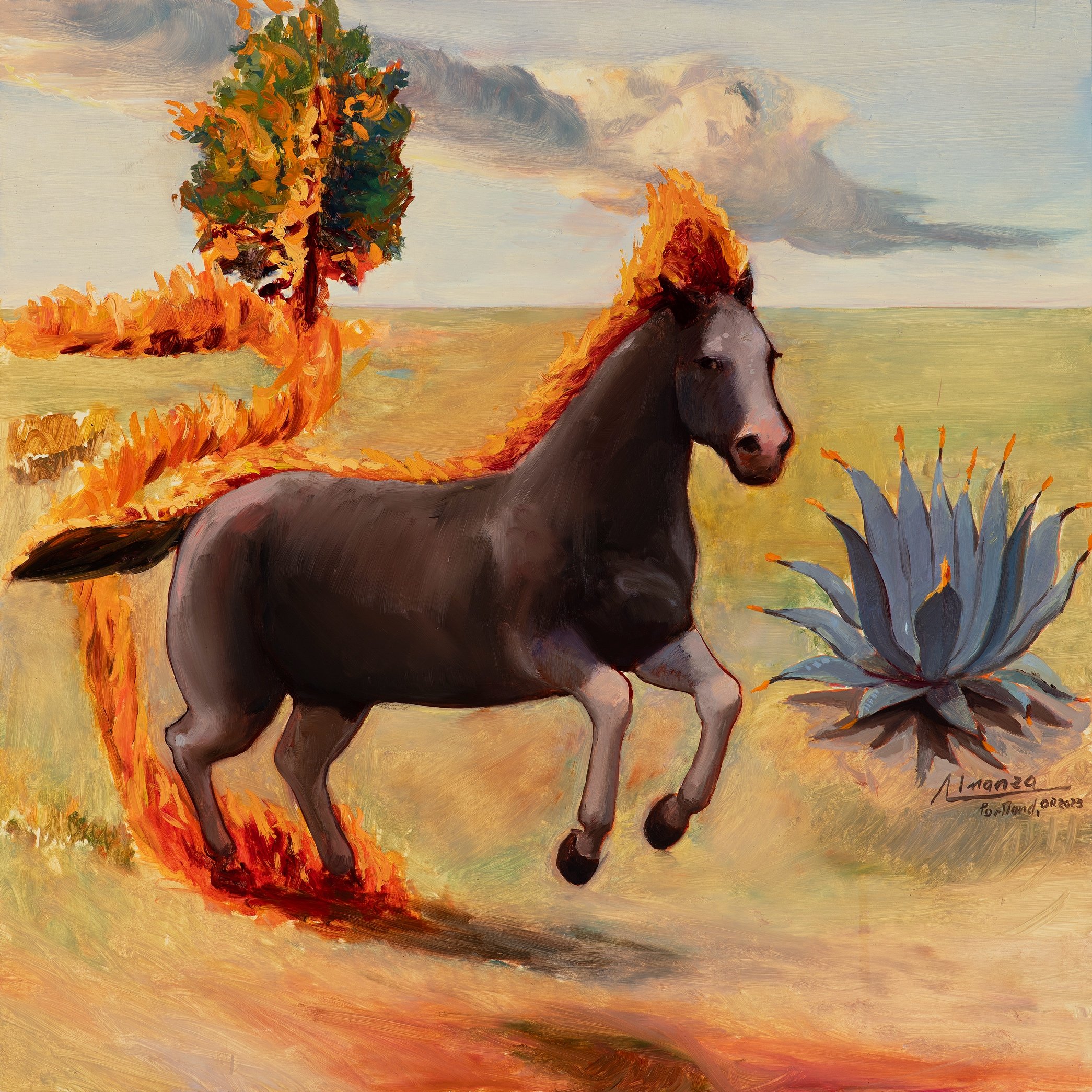 Fire Horse with Blue Agave