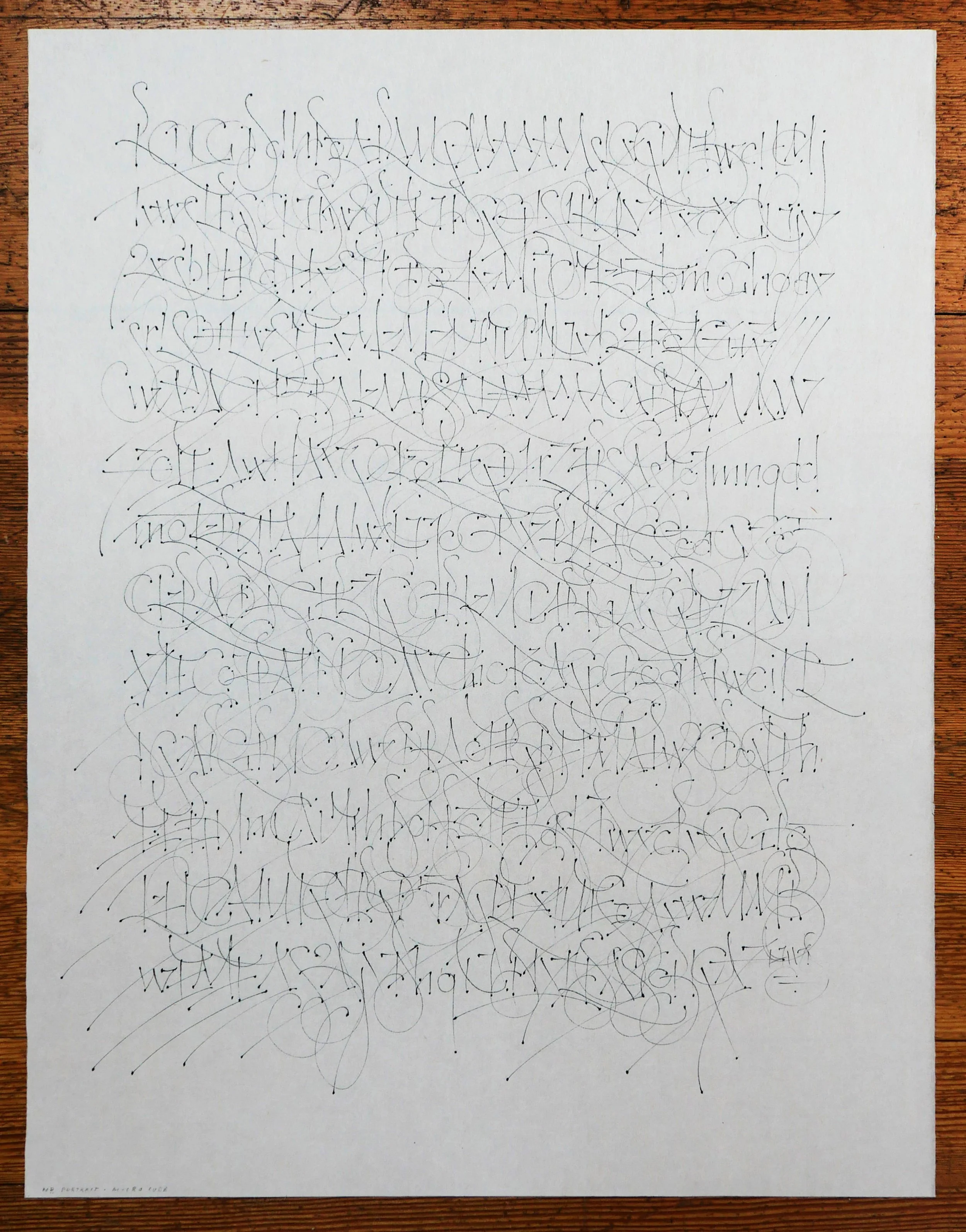 Base 64 Calligraphic Portrait