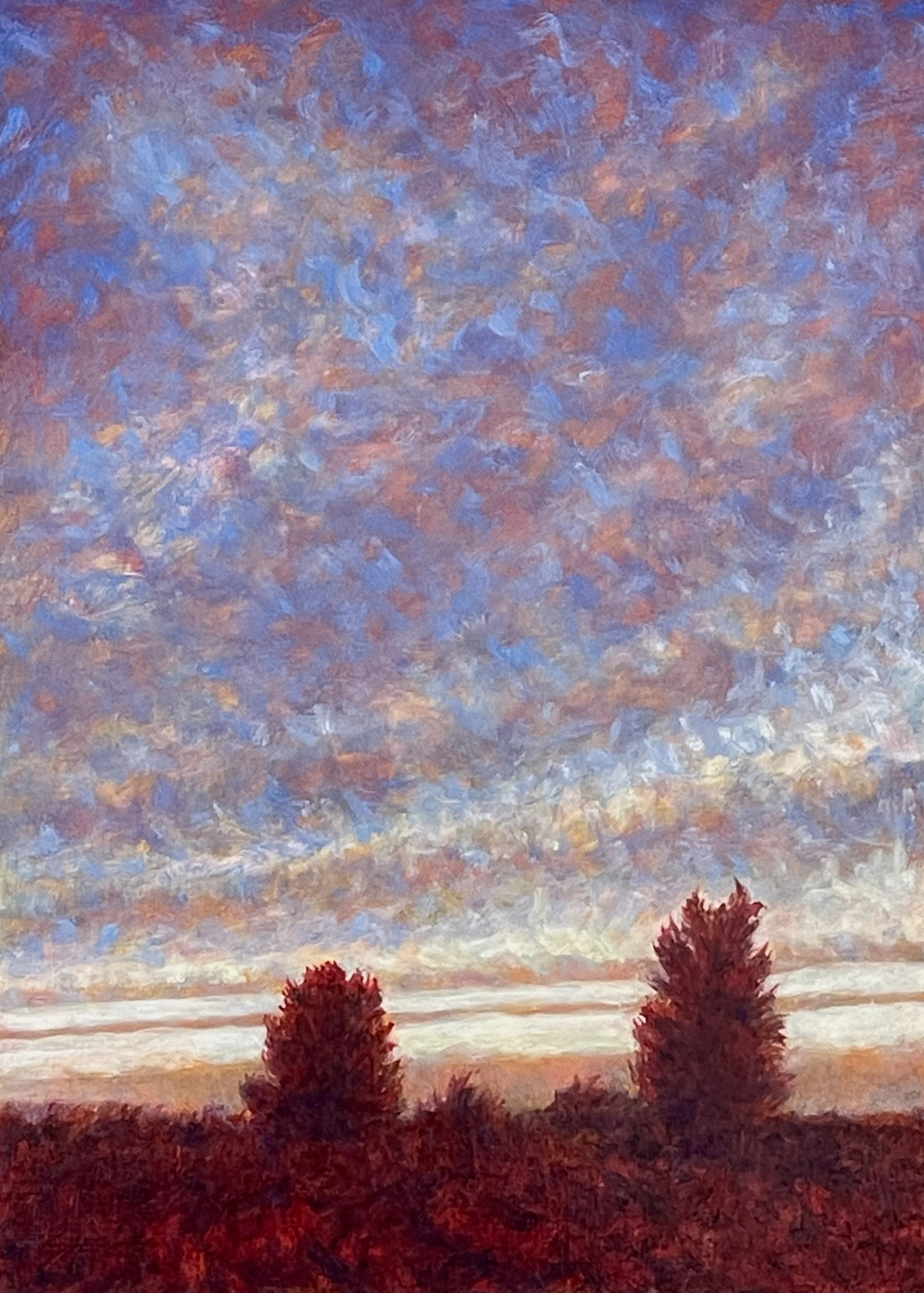 Sunset with Two Trees