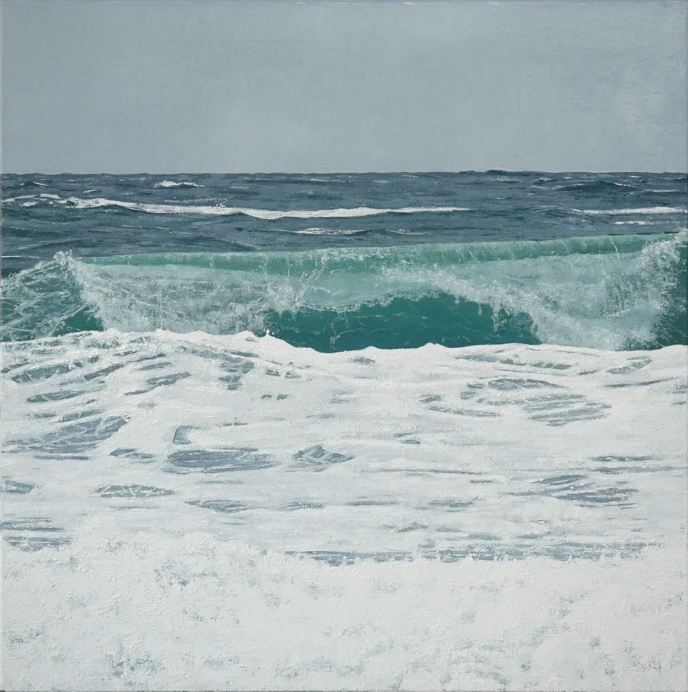Seascape, Green Wave, White Foam