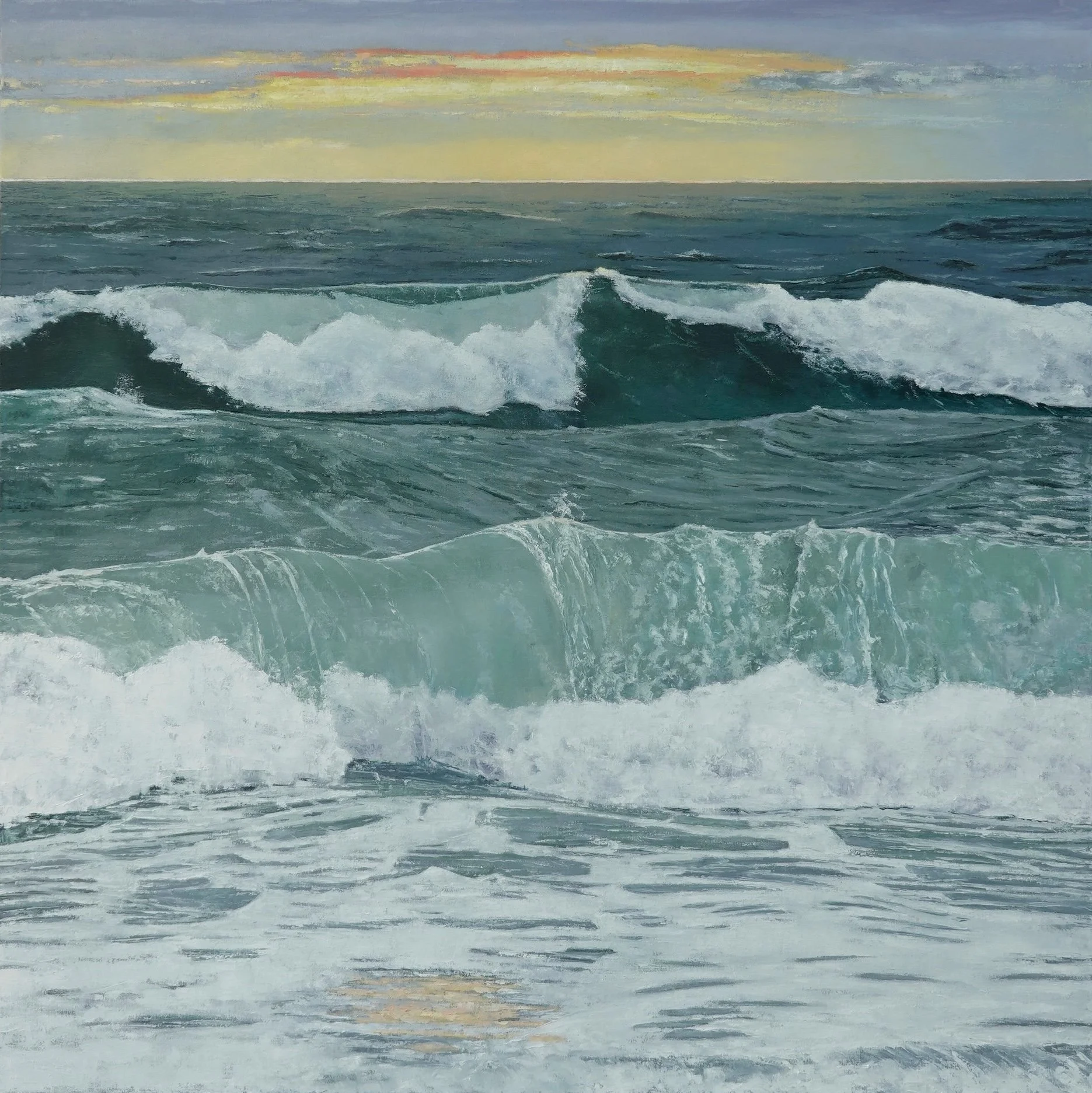 Rough Sea at Sunrise