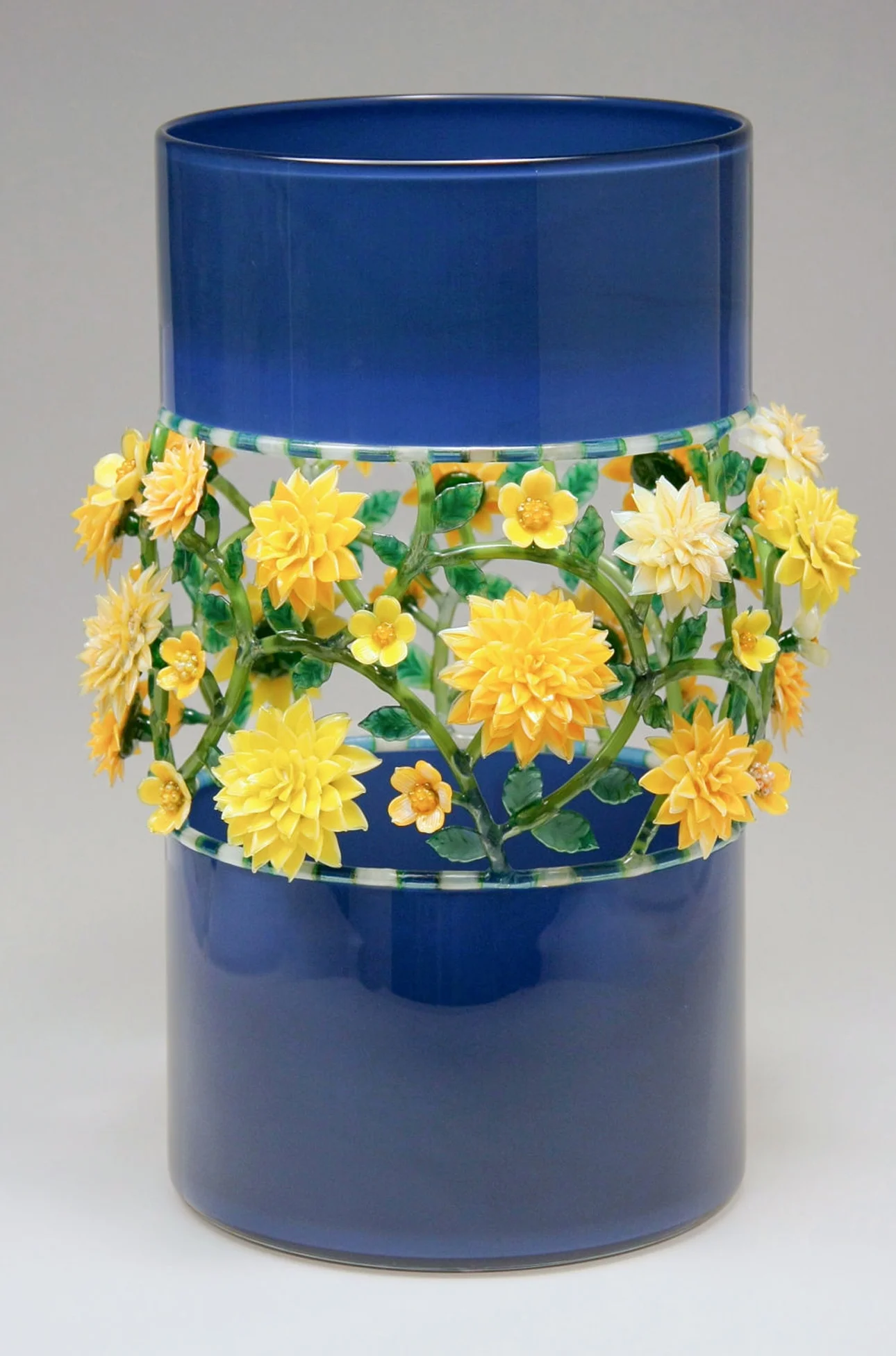 Blue with Yellow Mix Dahlias