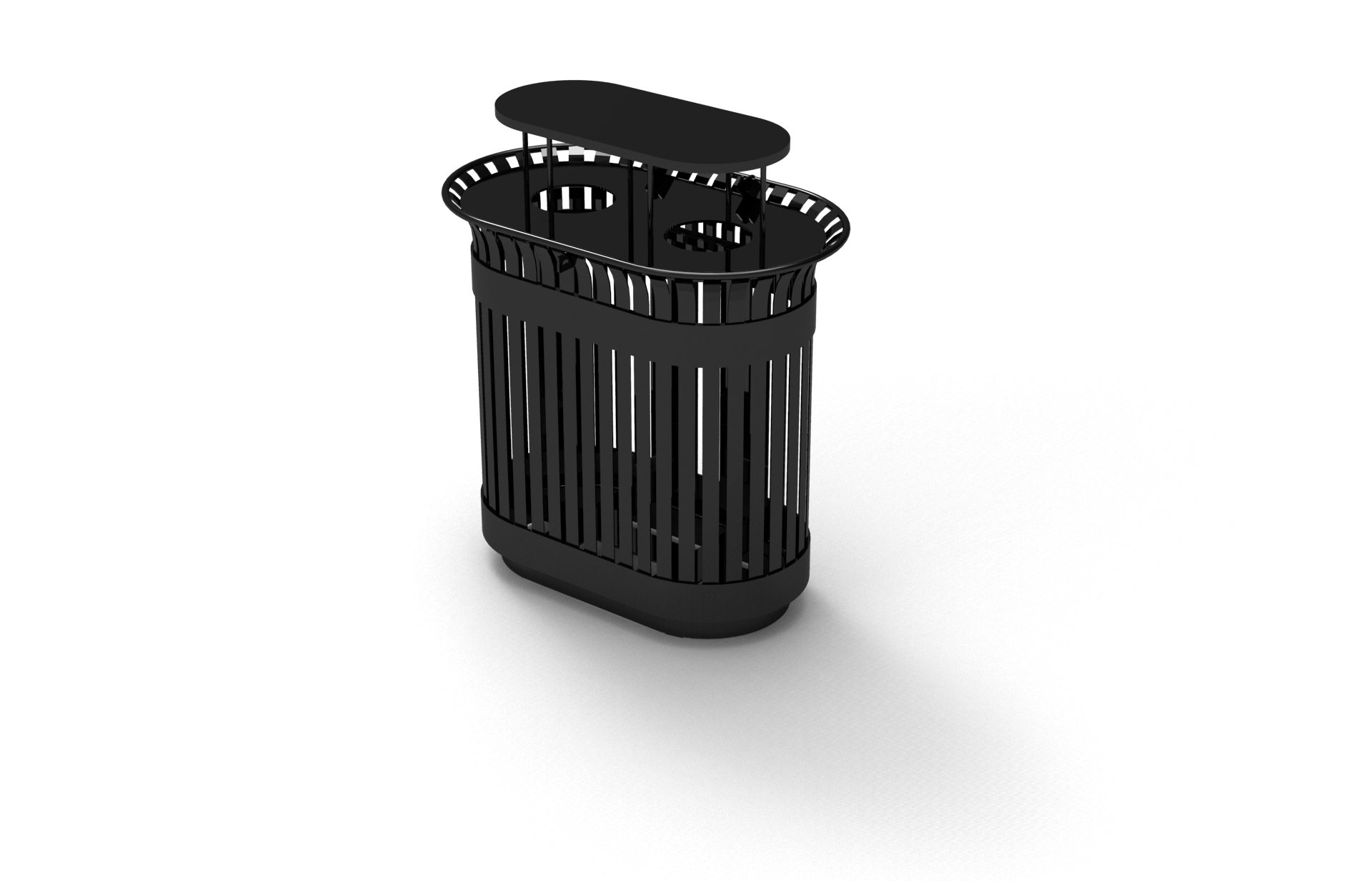 Double Wide Steel Waste Bin