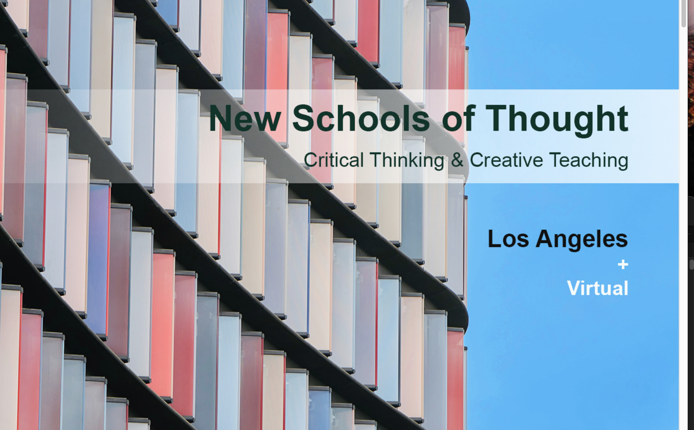 Research Lecture at New Schools of Thought Critical Thinking &amp; Creative Teaching International Conference
