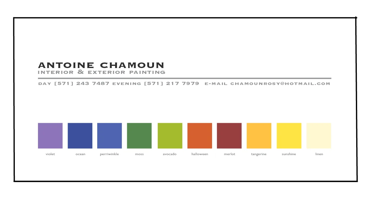 Antoine Chamoun Painting (Brand Identity :: Business Card)