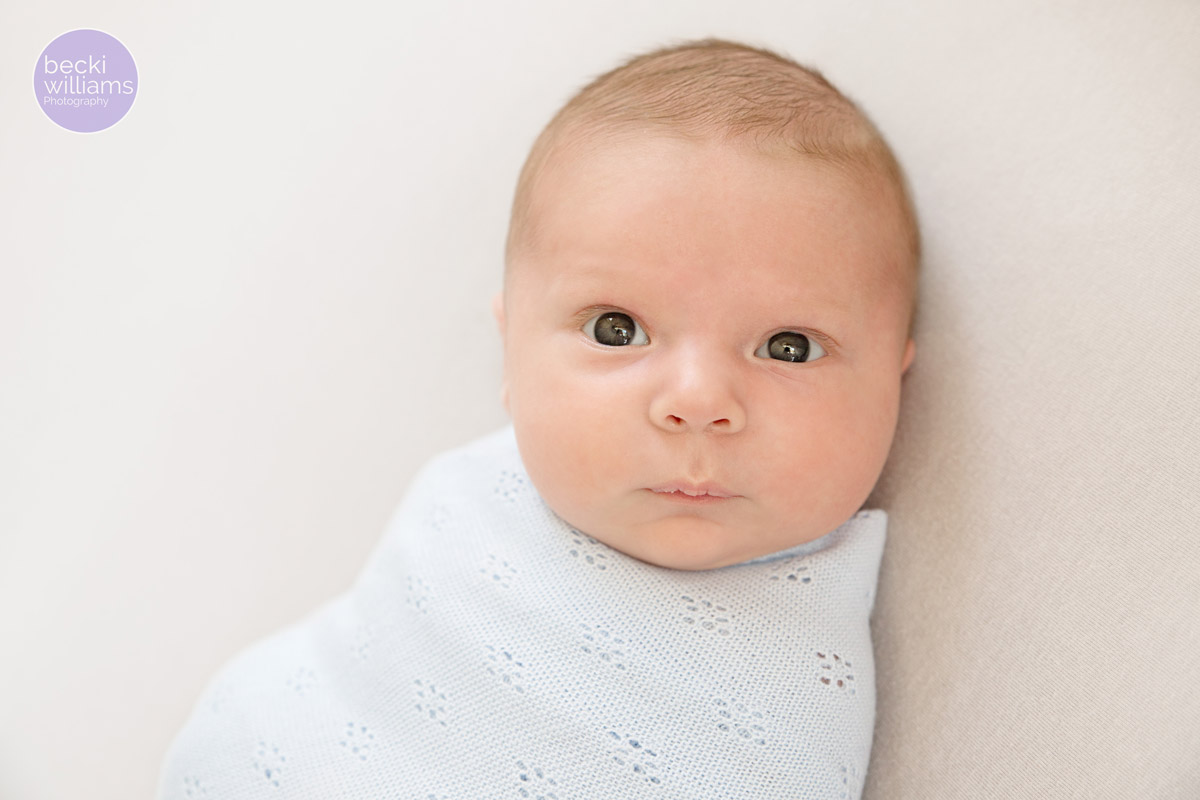 baby pics hemel hempstead - baby boy lays wrapped in blue blanket