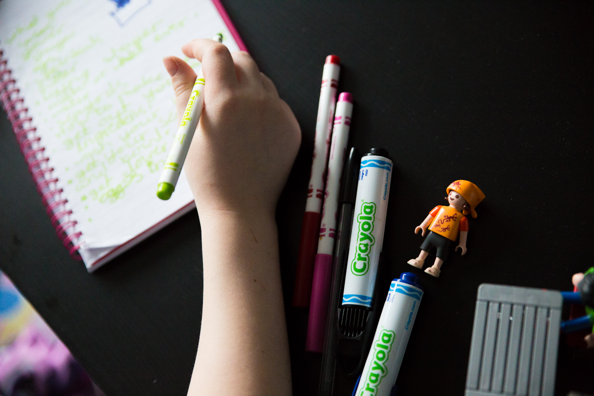 Child Photography Hemel Hempstead Coloured Pens