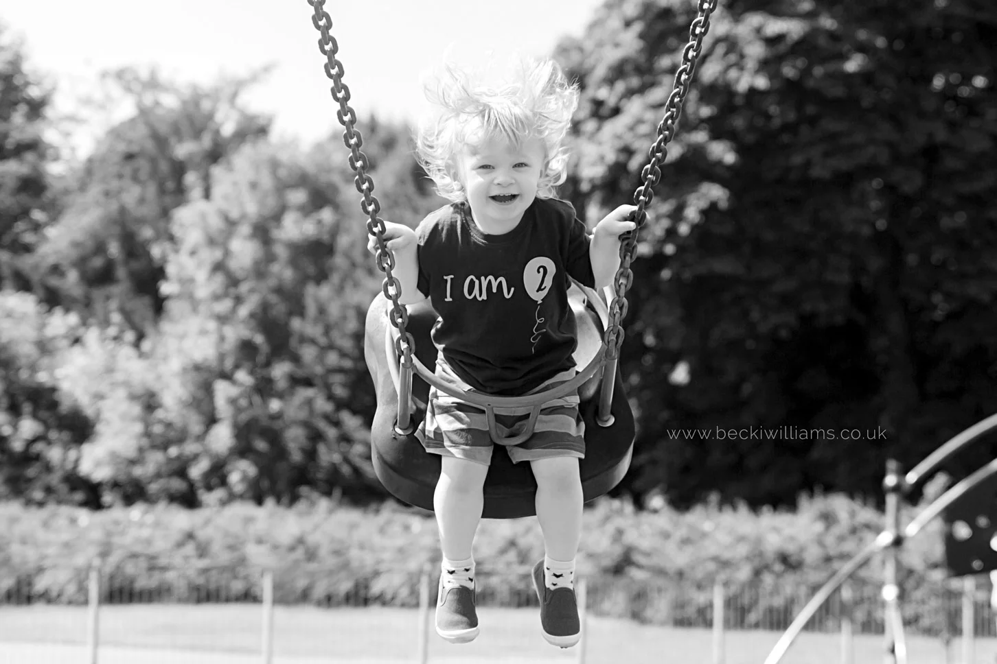 professional baby photography of 2 year old boy playing in a box in gadebridge park, hemel hempstead