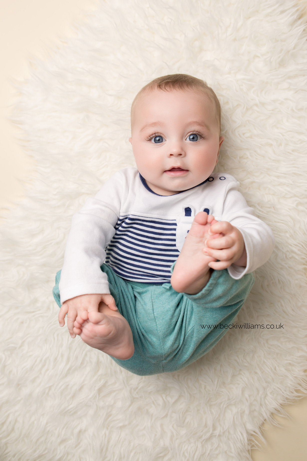 Professional baby photography of 6 month old baby