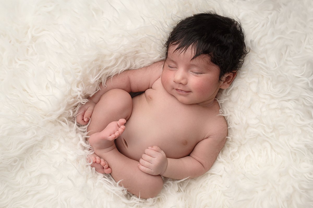 Newborn baby at their photo shoot in Milton Keynes