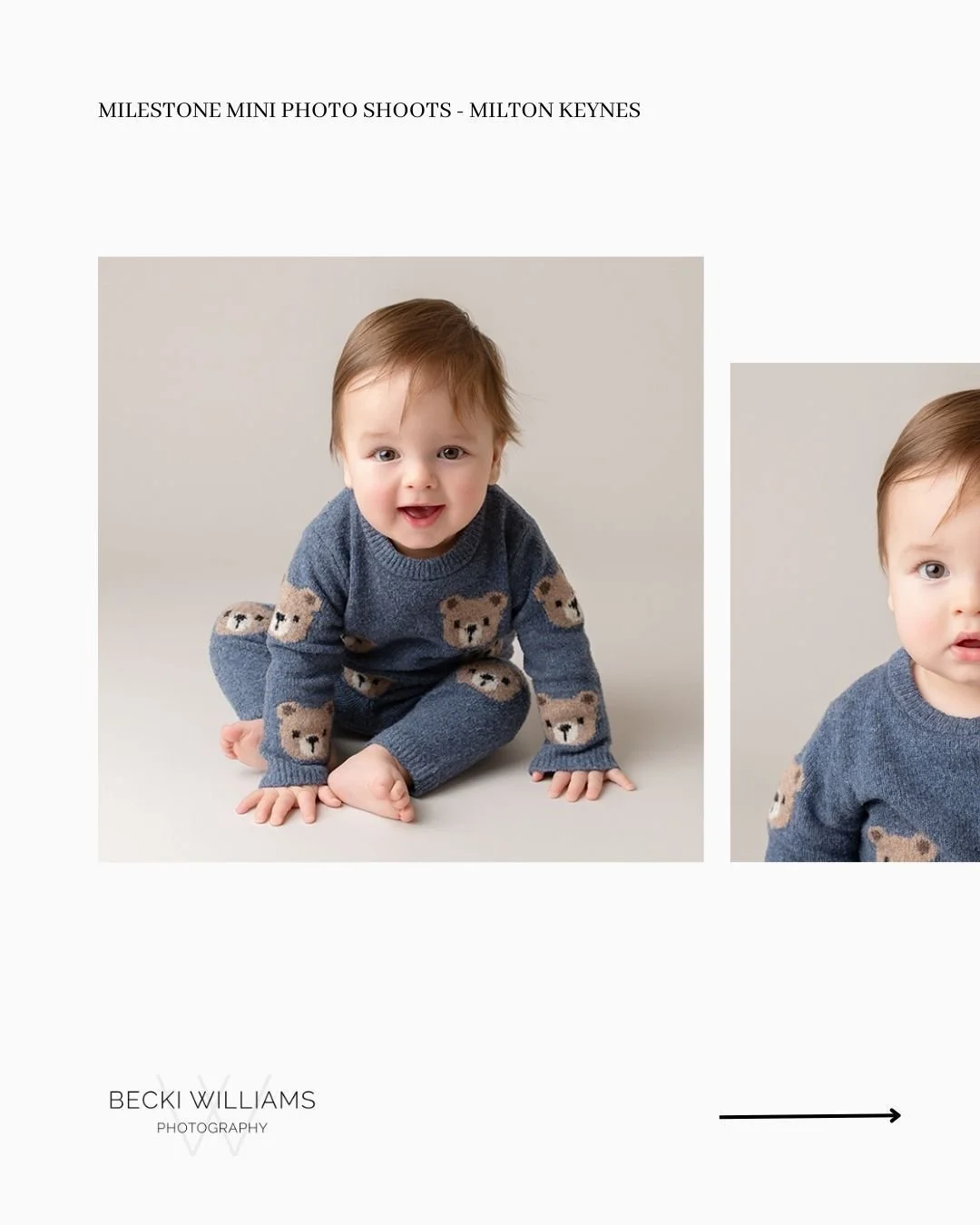 Milestone Mini Photo Shoots are perfect if you're looking for a few updated photos of your little one. 
They're short and sweet, just 20-30 minutes long and you get 3 digital images included in the price. 

#babyphotography #babyphotographymiltonkeyn